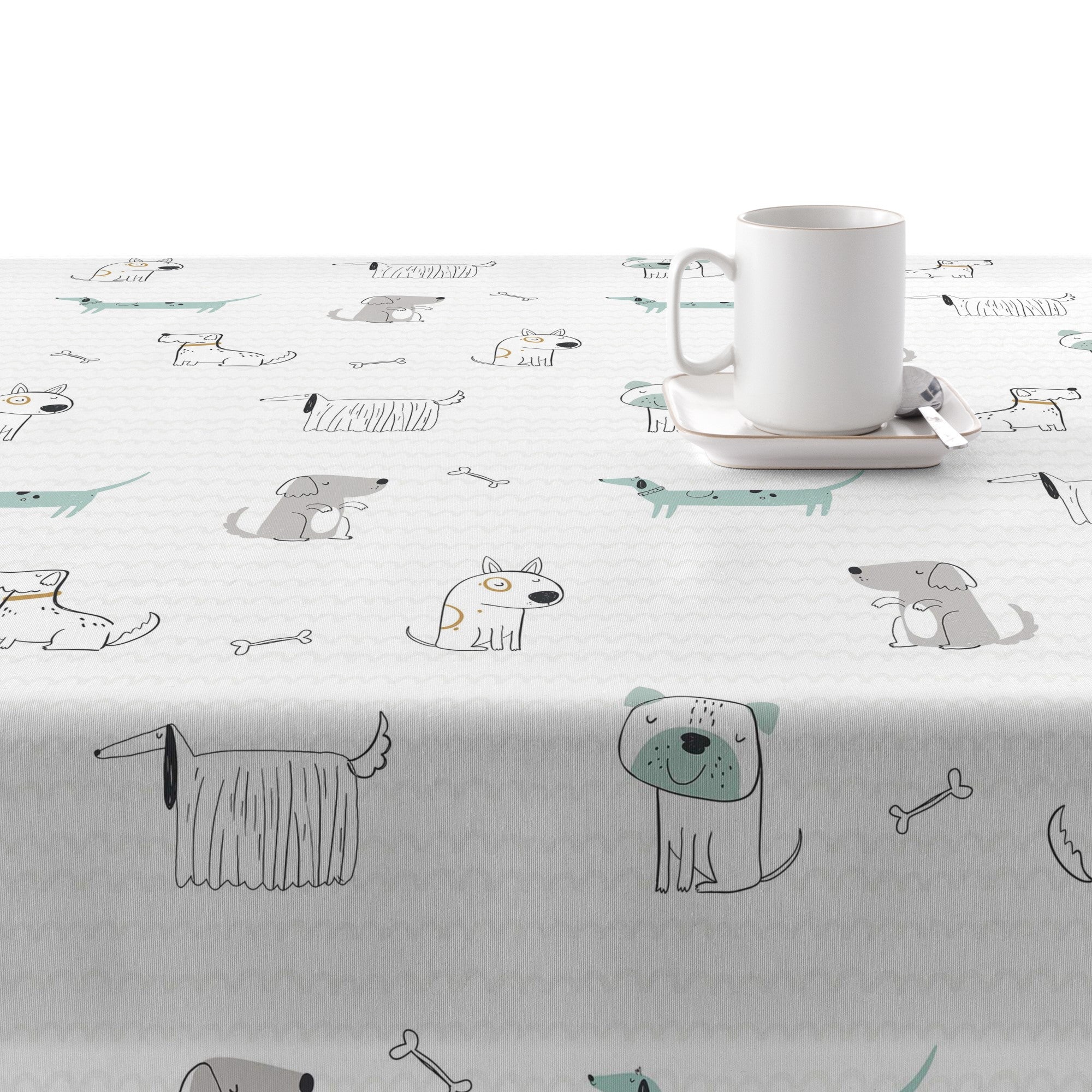 Huali 100% cotton stain resistant tablecloth