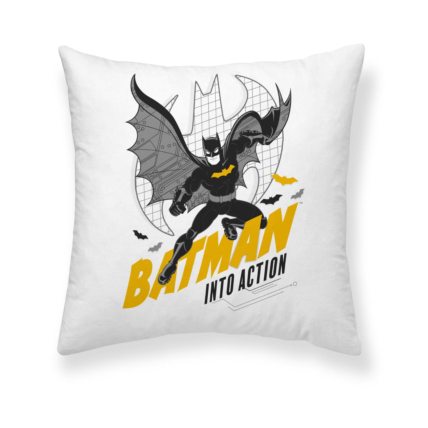 Funda de cojín 100% Algodón 45x45 cm Batman Comix 1B