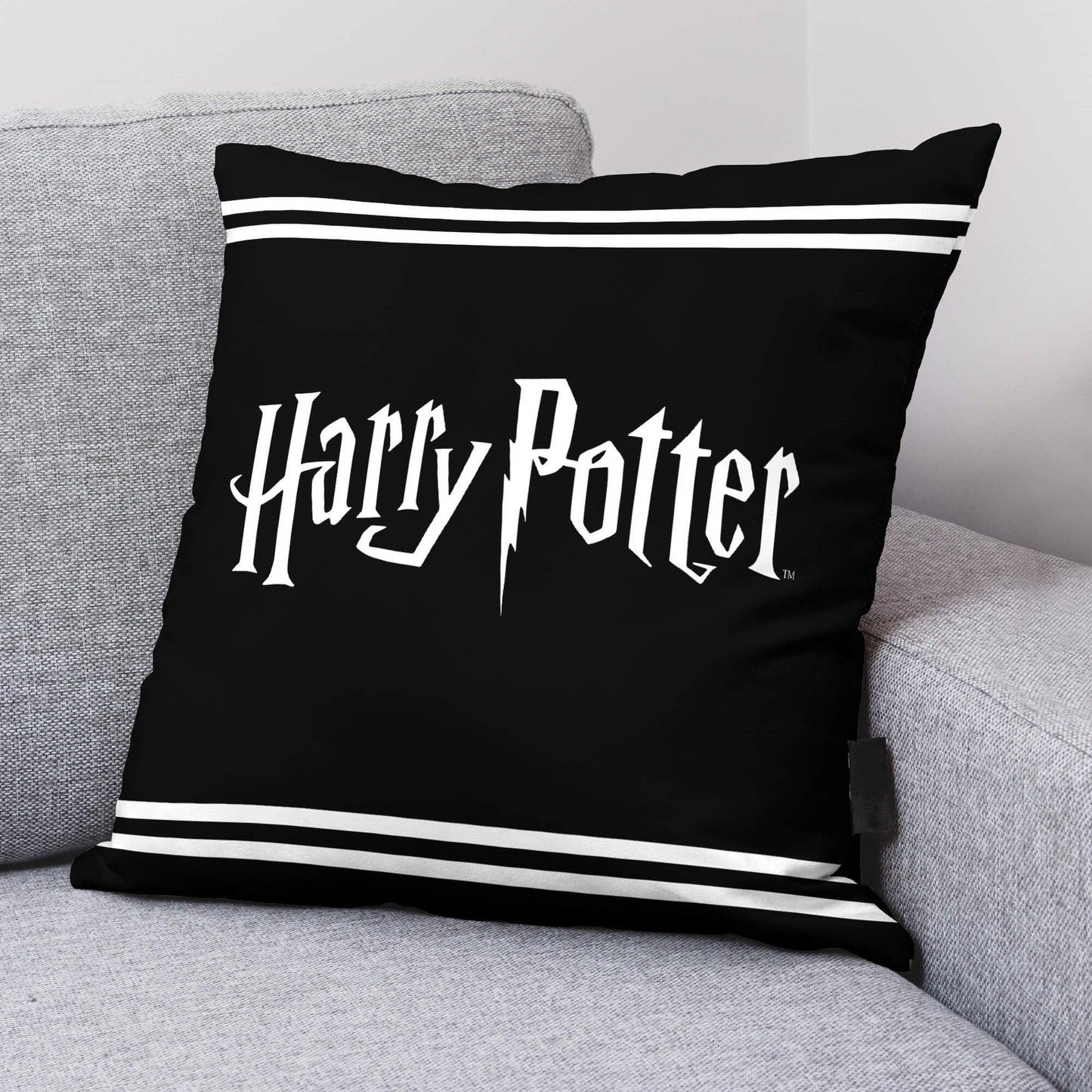Funda de cojín 100% algodón 45x45cm Harry Potter Black A