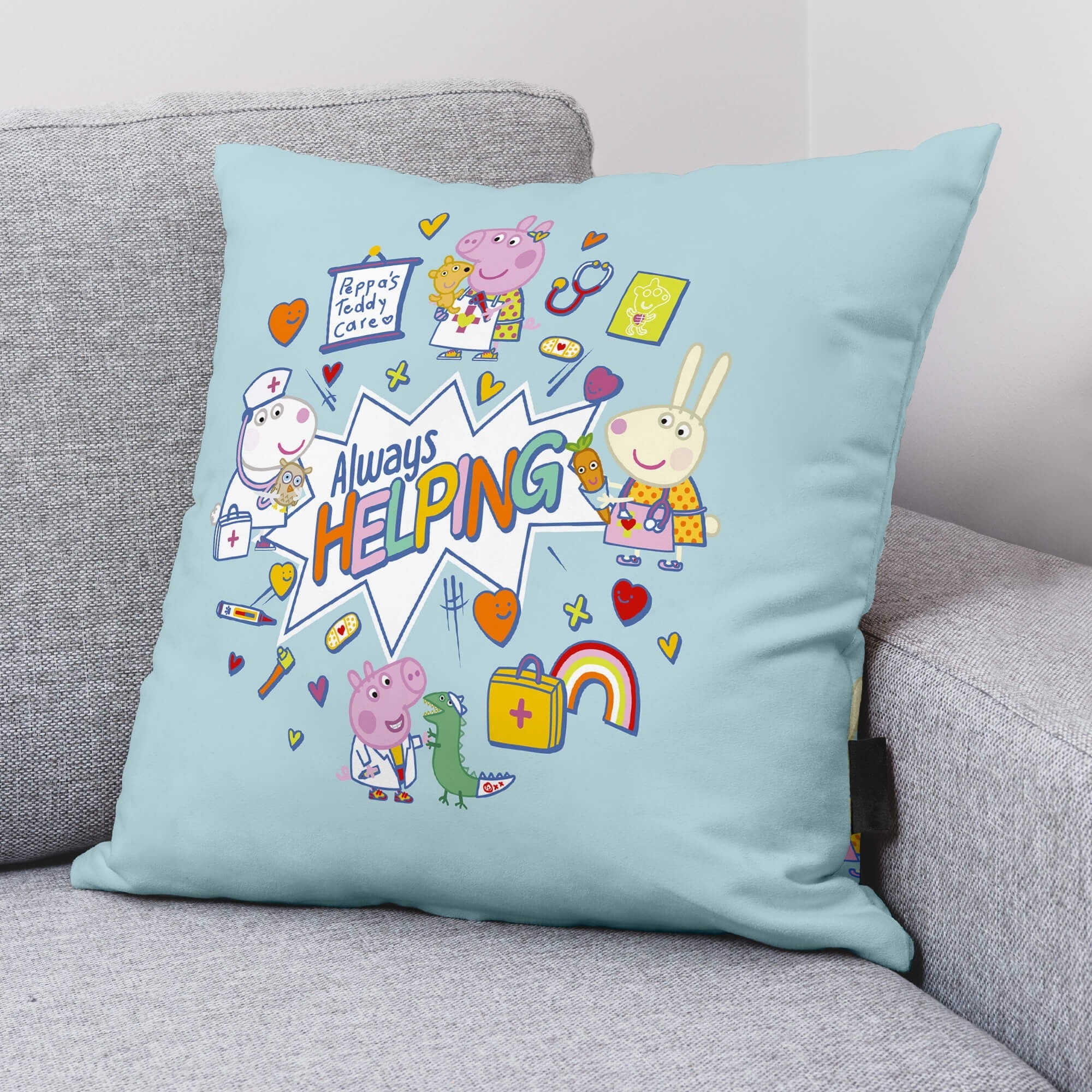 100% cotton cushion cover 45x45cm Always Helping A