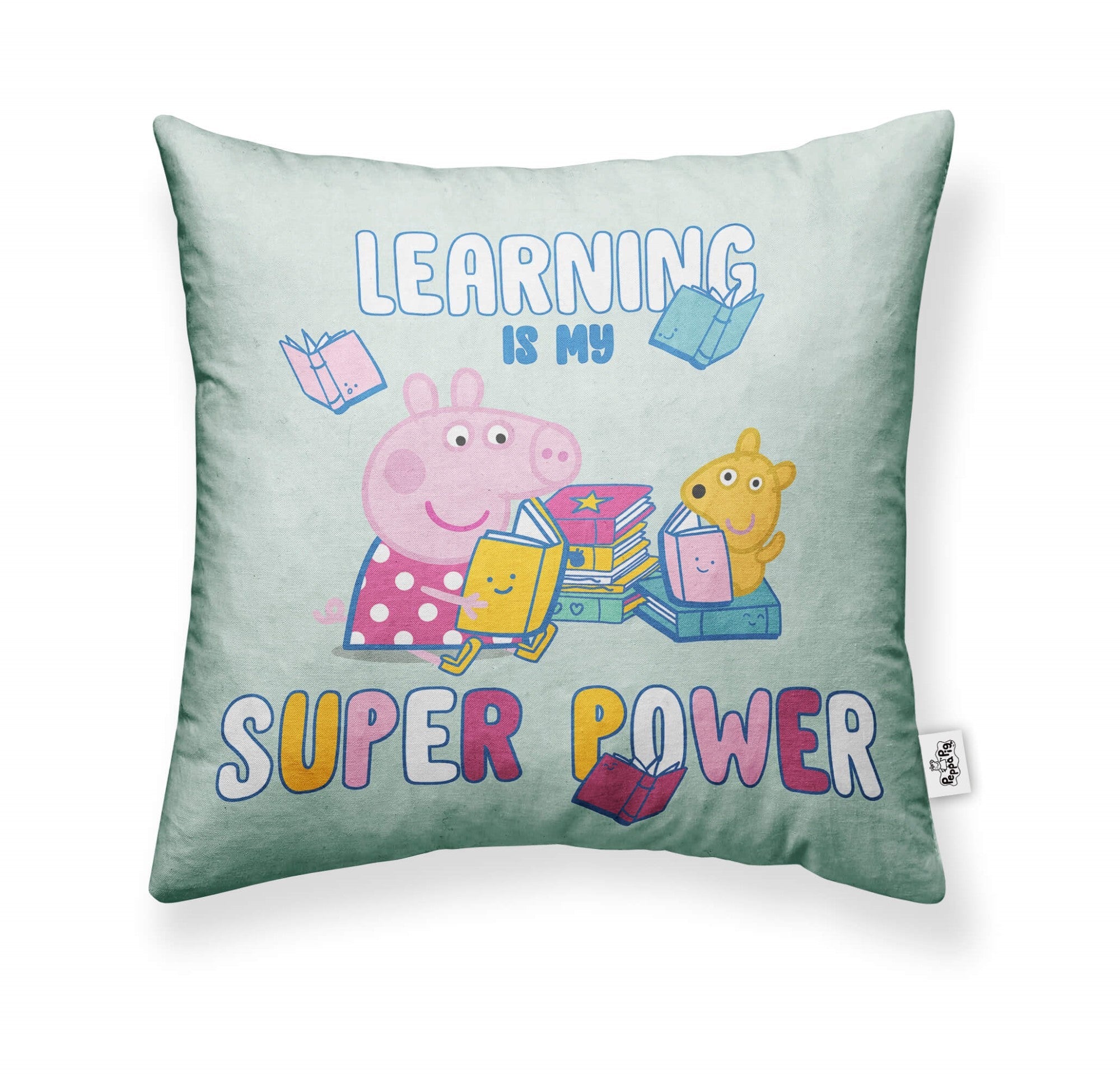 100% cotton cushion cover 45x45cm Learn A
