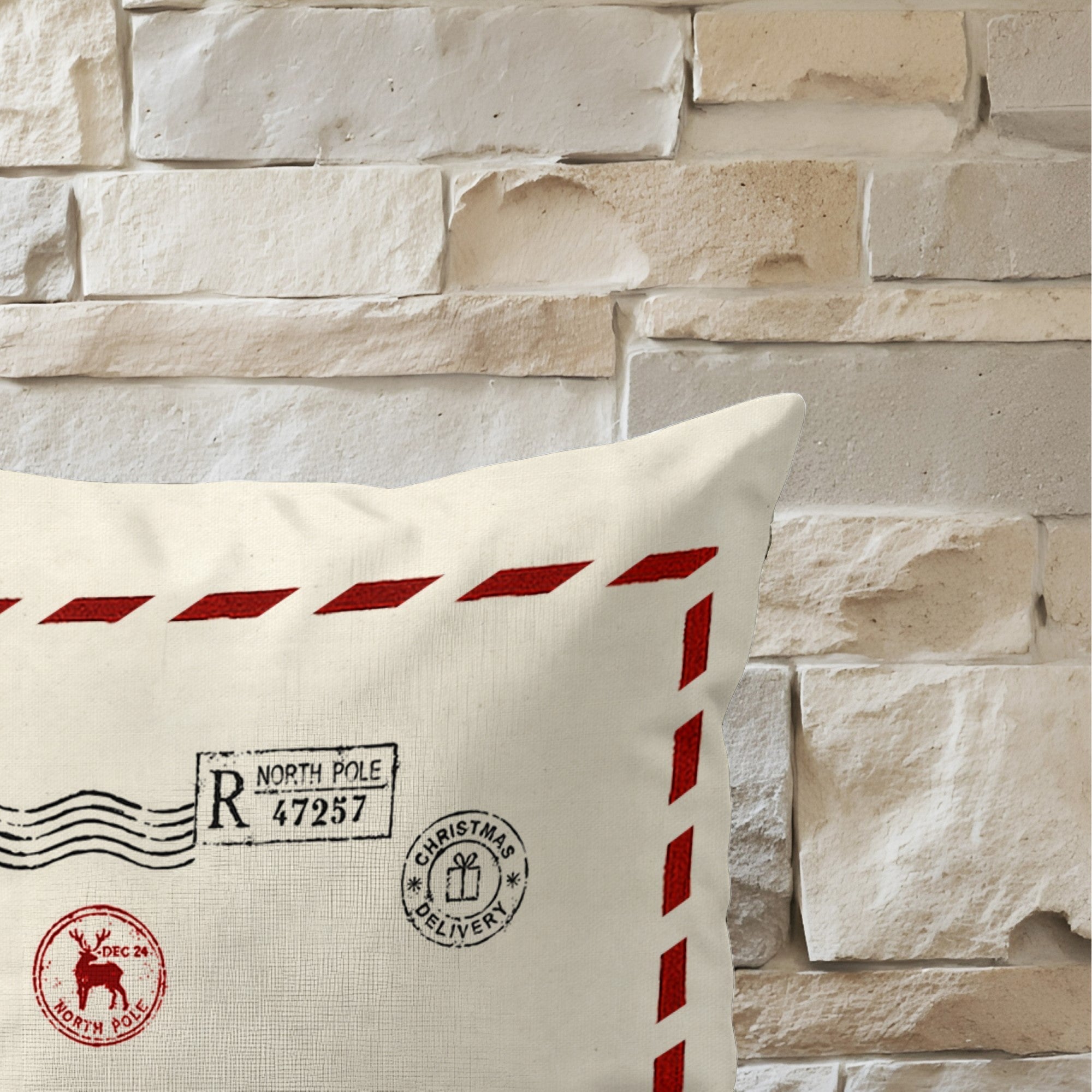 Funda de cojín 100% algodón Dear Santa Claus C 30x50 cm