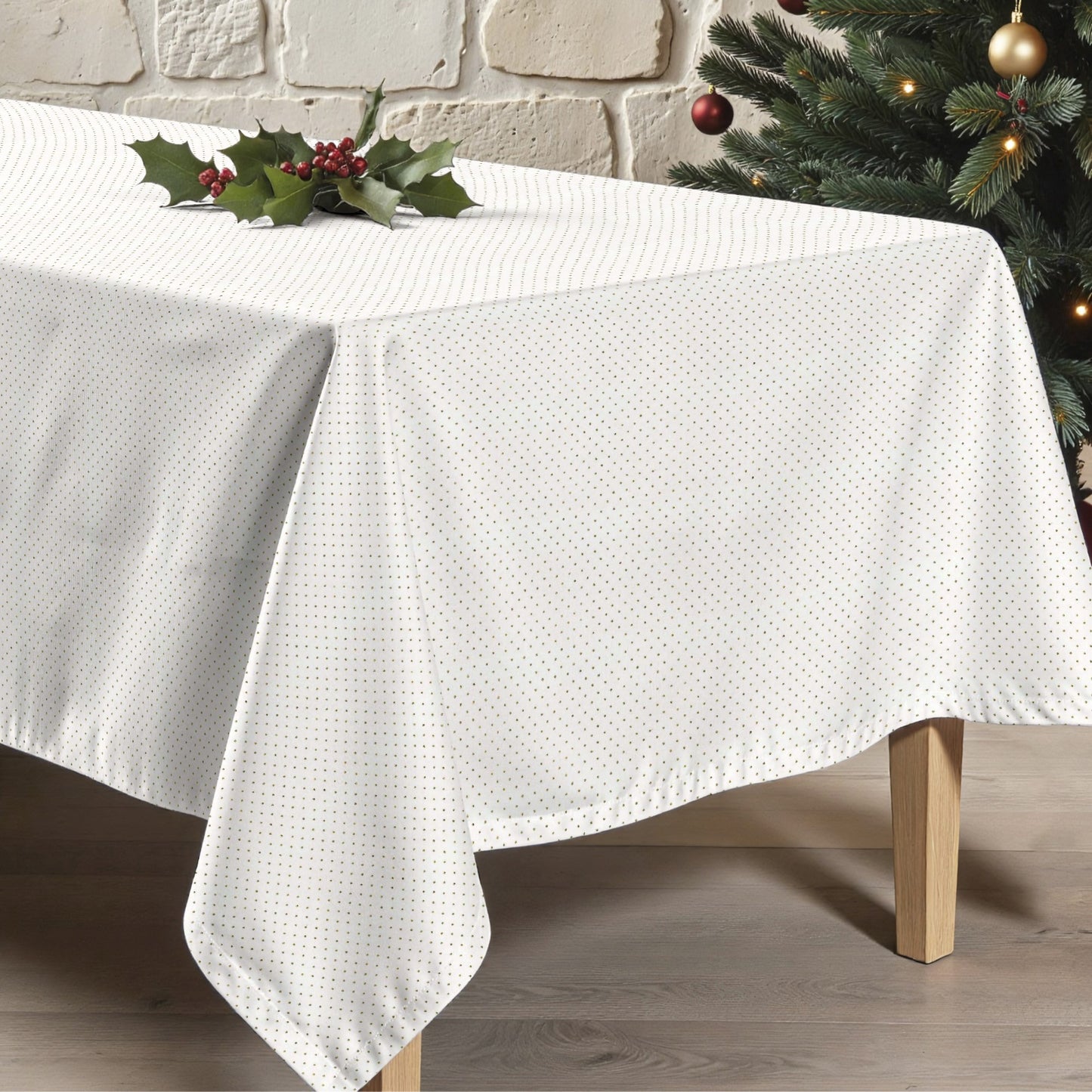 Mantel antimanchas Dots Gold