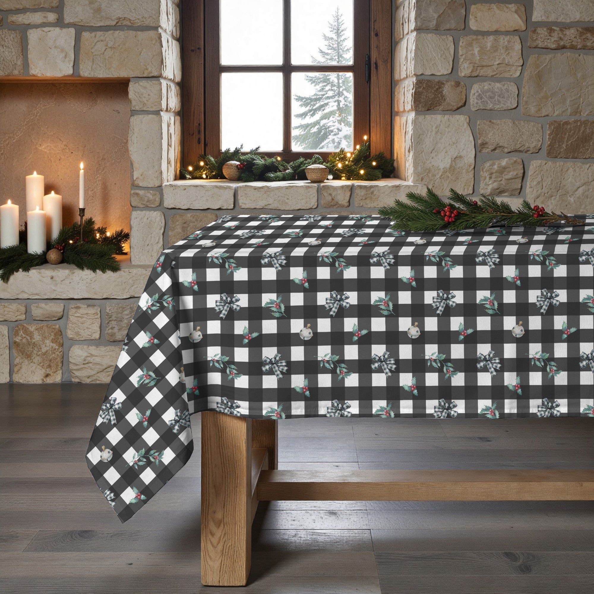 Nappe antitache de Noël élégante 1