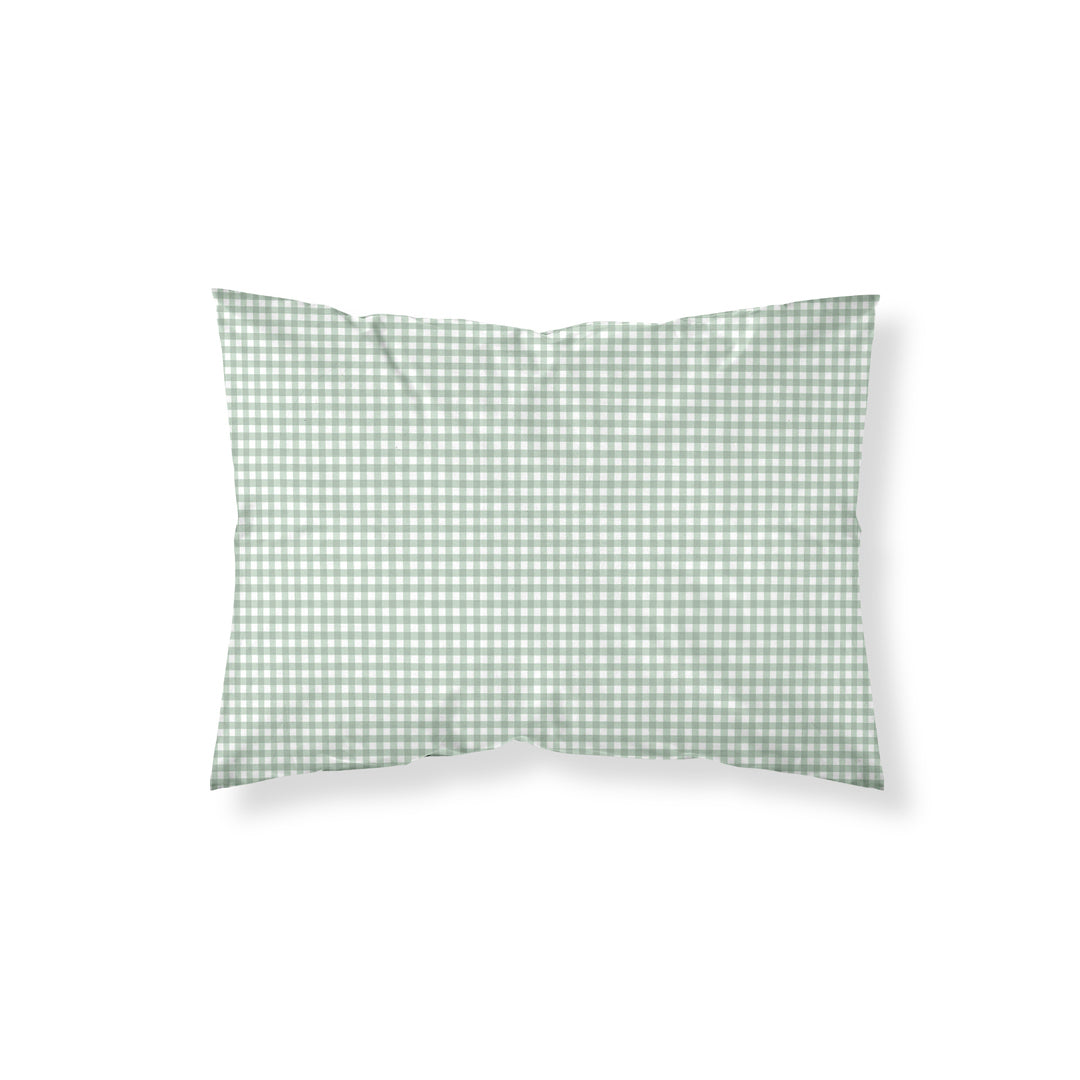 Taie d'oreiller 100% coton Vichy Menthe