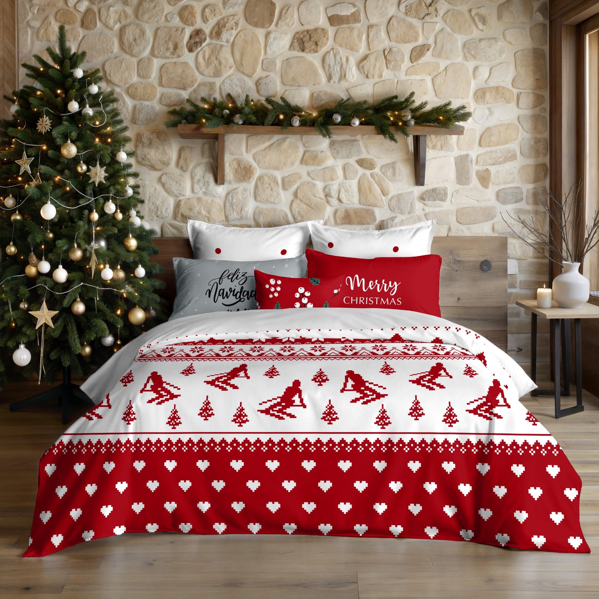 Housse de couette à clics 100% coton Laponia 10