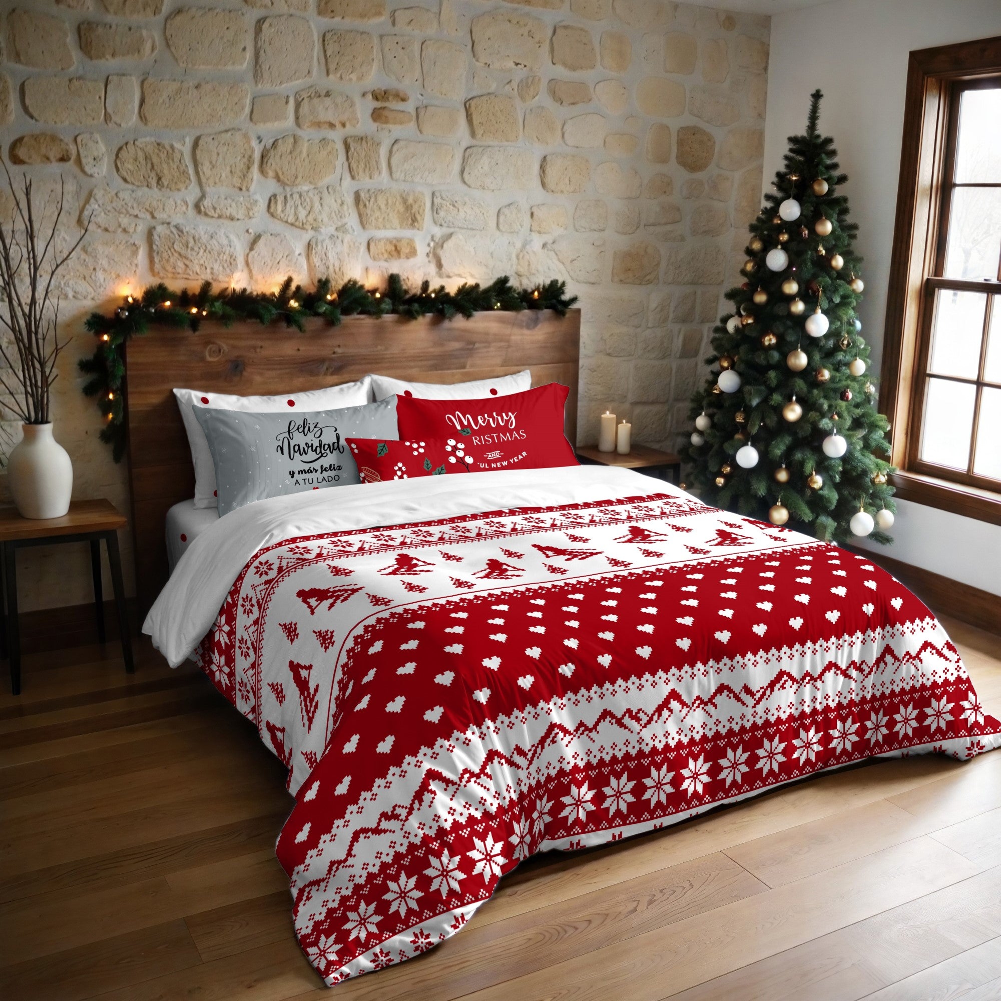 Housse de couette à clics 100% coton Laponia 10