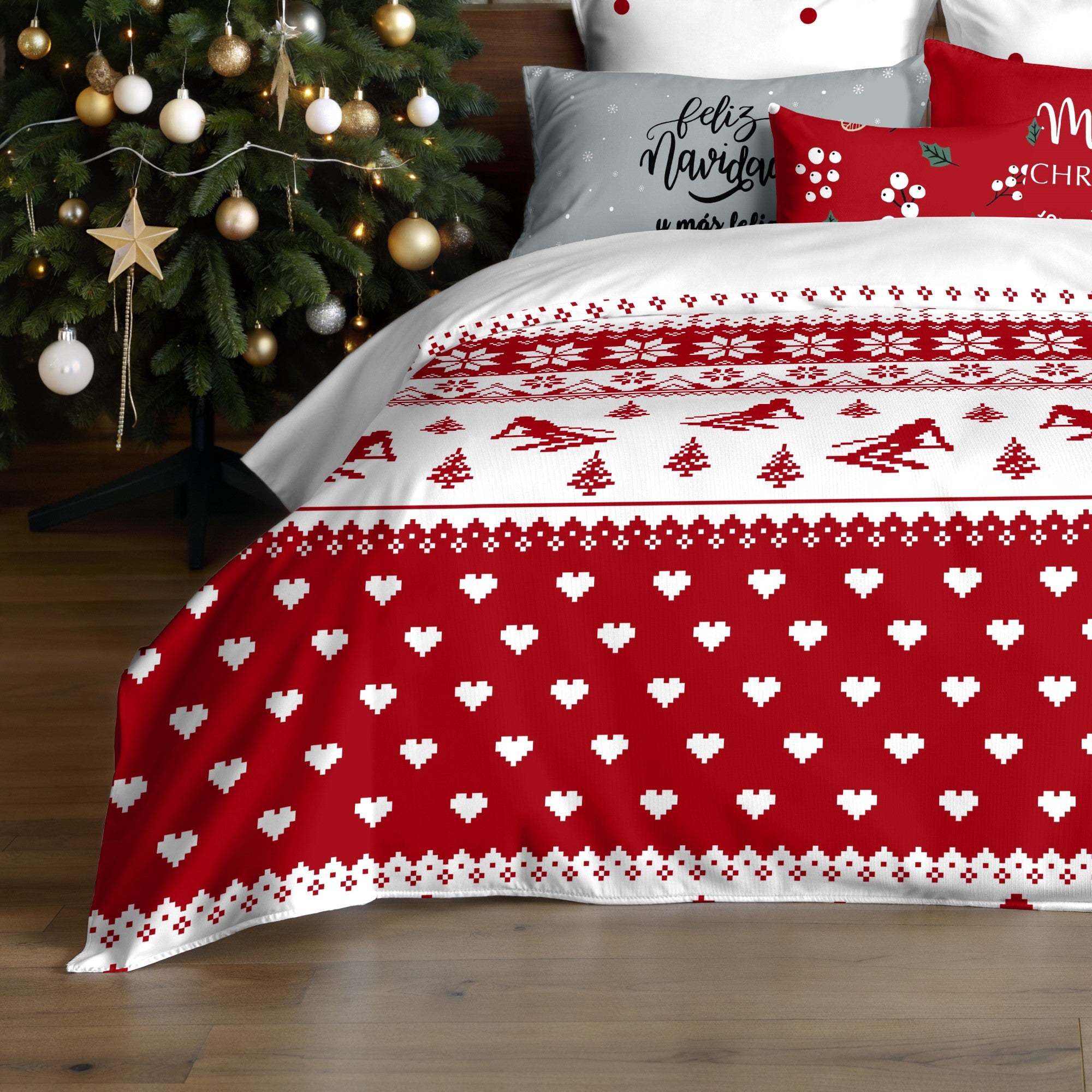 Housse de couette à clics 100% coton Laponia 10