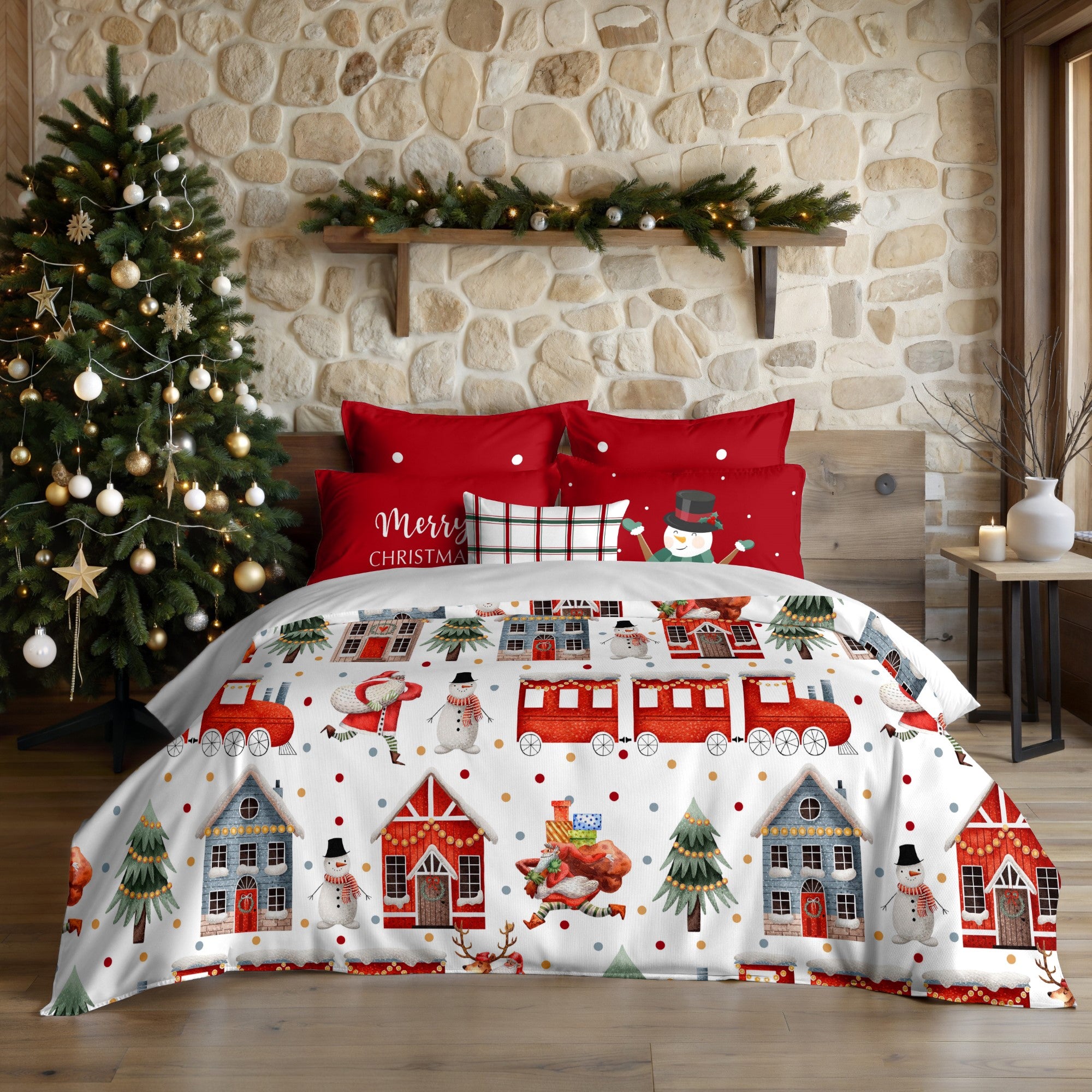 Housse de couette à clics 100% coton Laponia 12