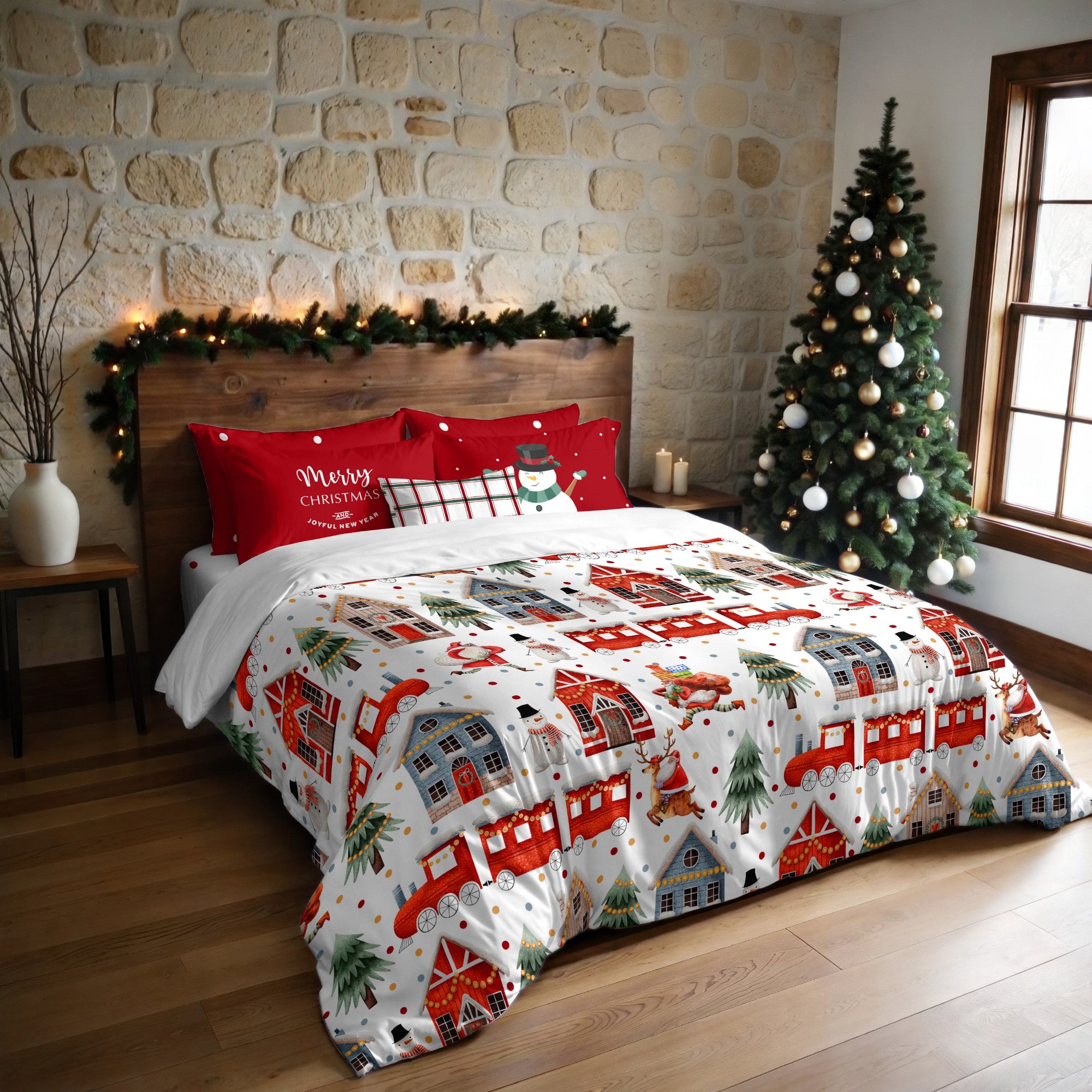 Housse de couette à clics 100% coton Laponia 12