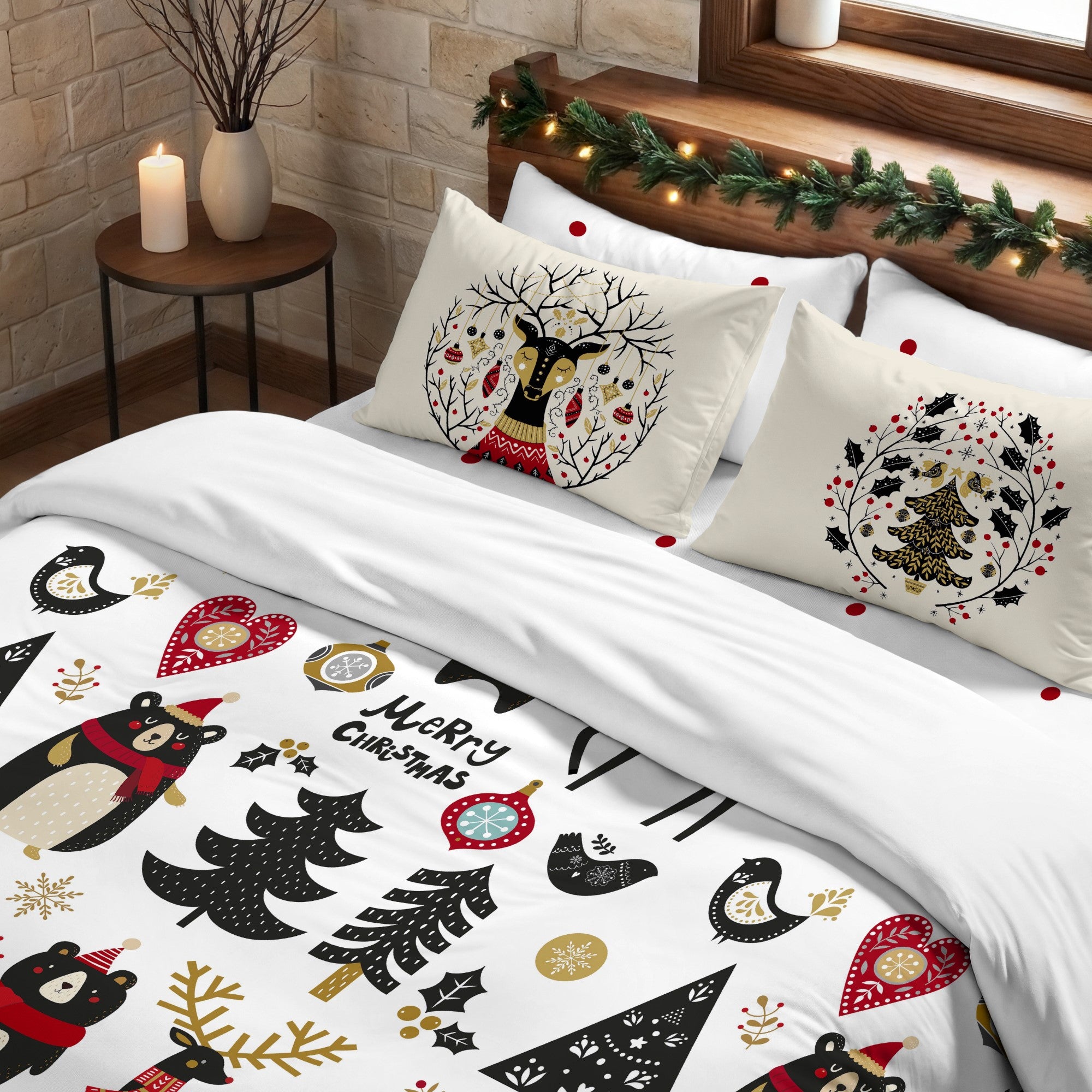 Housse de couette à clics 100% coton Laponia 18