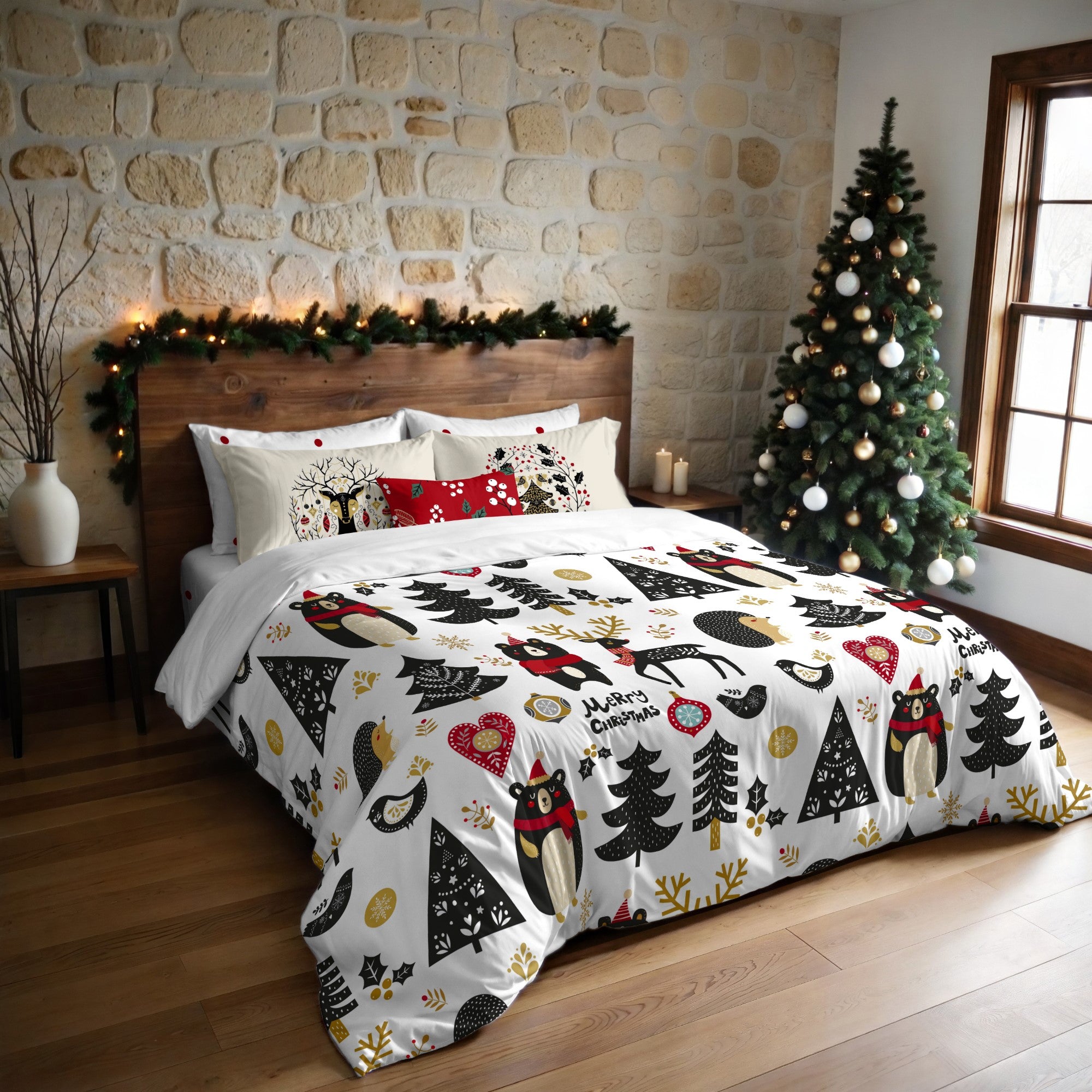 Housse de couette à clics 100% coton Laponia 18