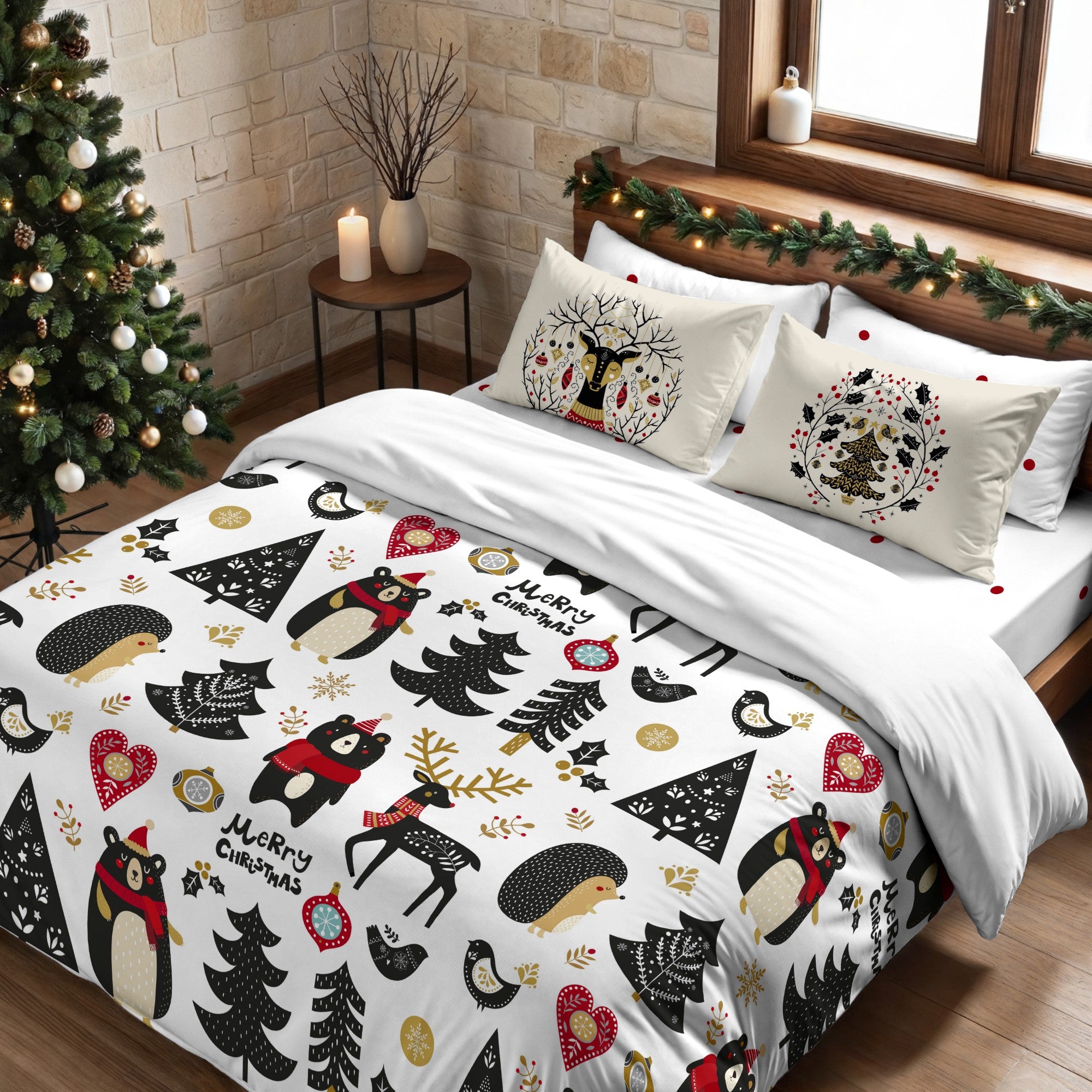 Housse de couette à clics 100% coton Laponia 18