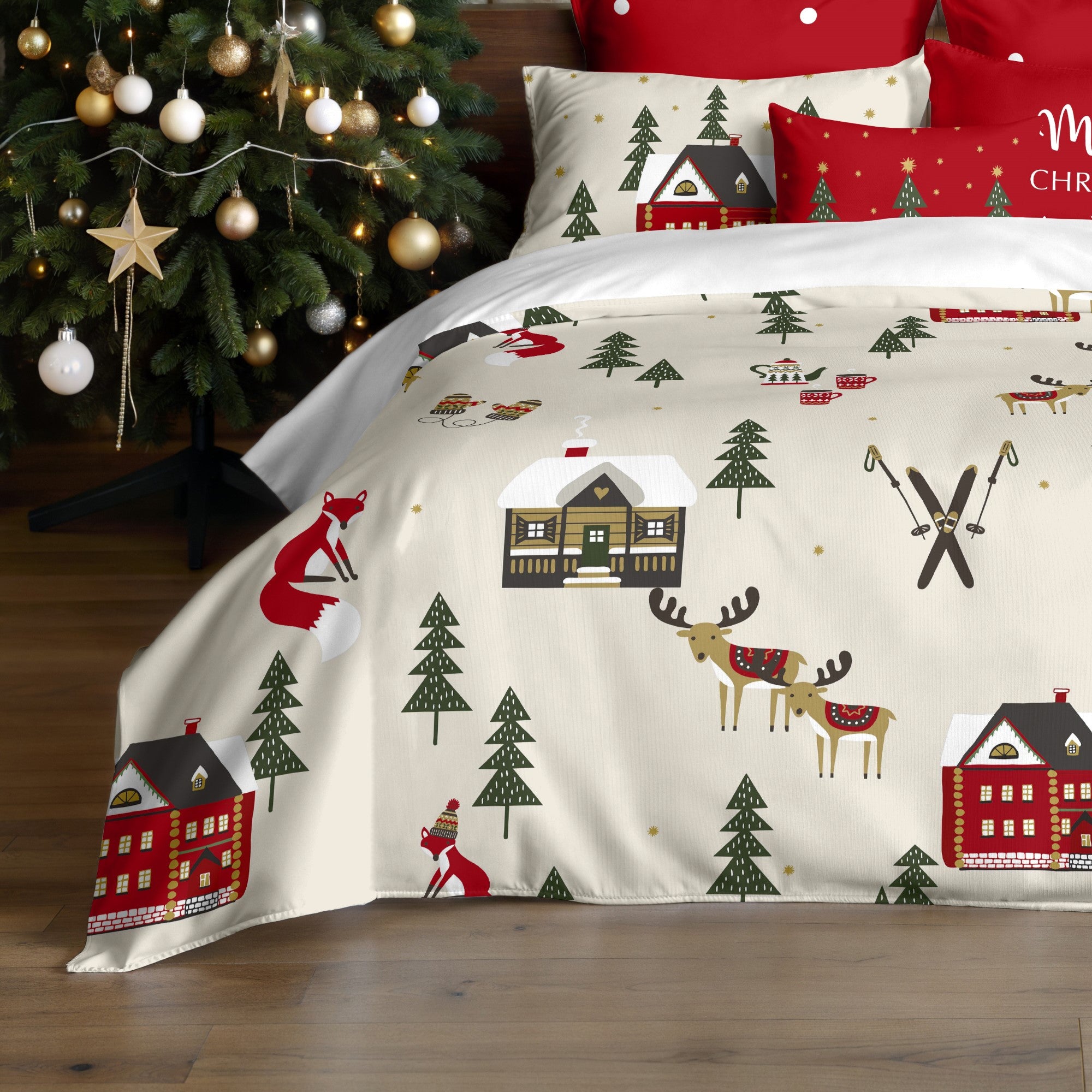 Housse de couette à clics 100% coton Laponia 19