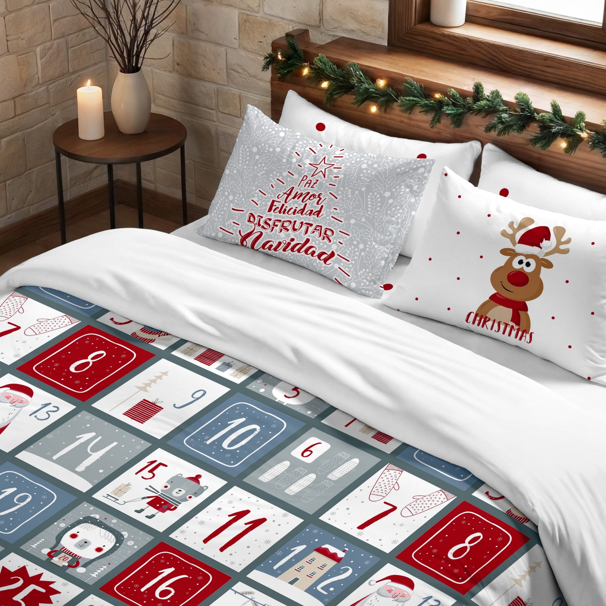 Duvet cover with clicks 100% cotton Lapland 3