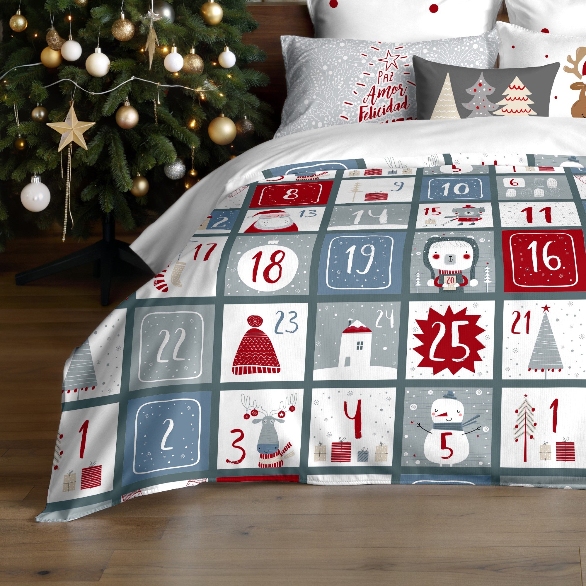 Duvet cover with clicks 100% cotton Lapland 3