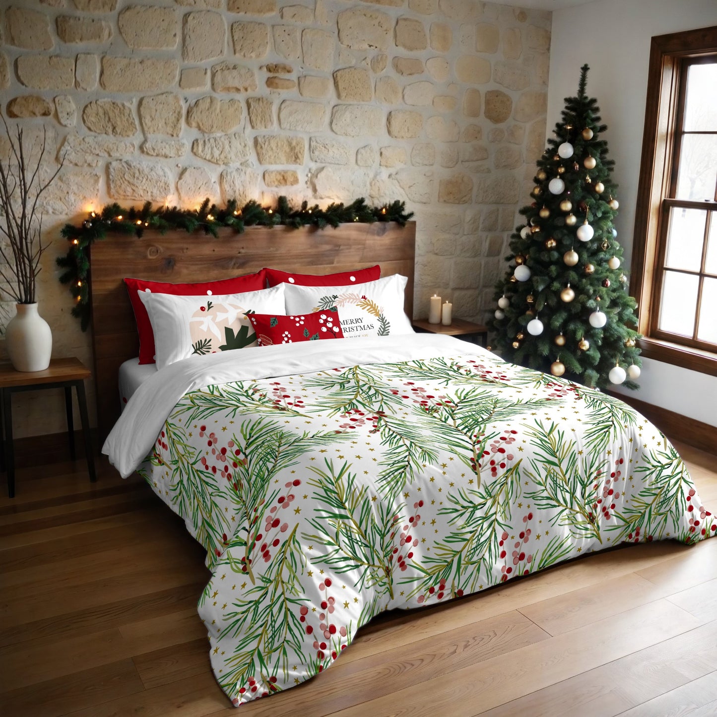 Housse de couette à clics 100% coton Laponia 4