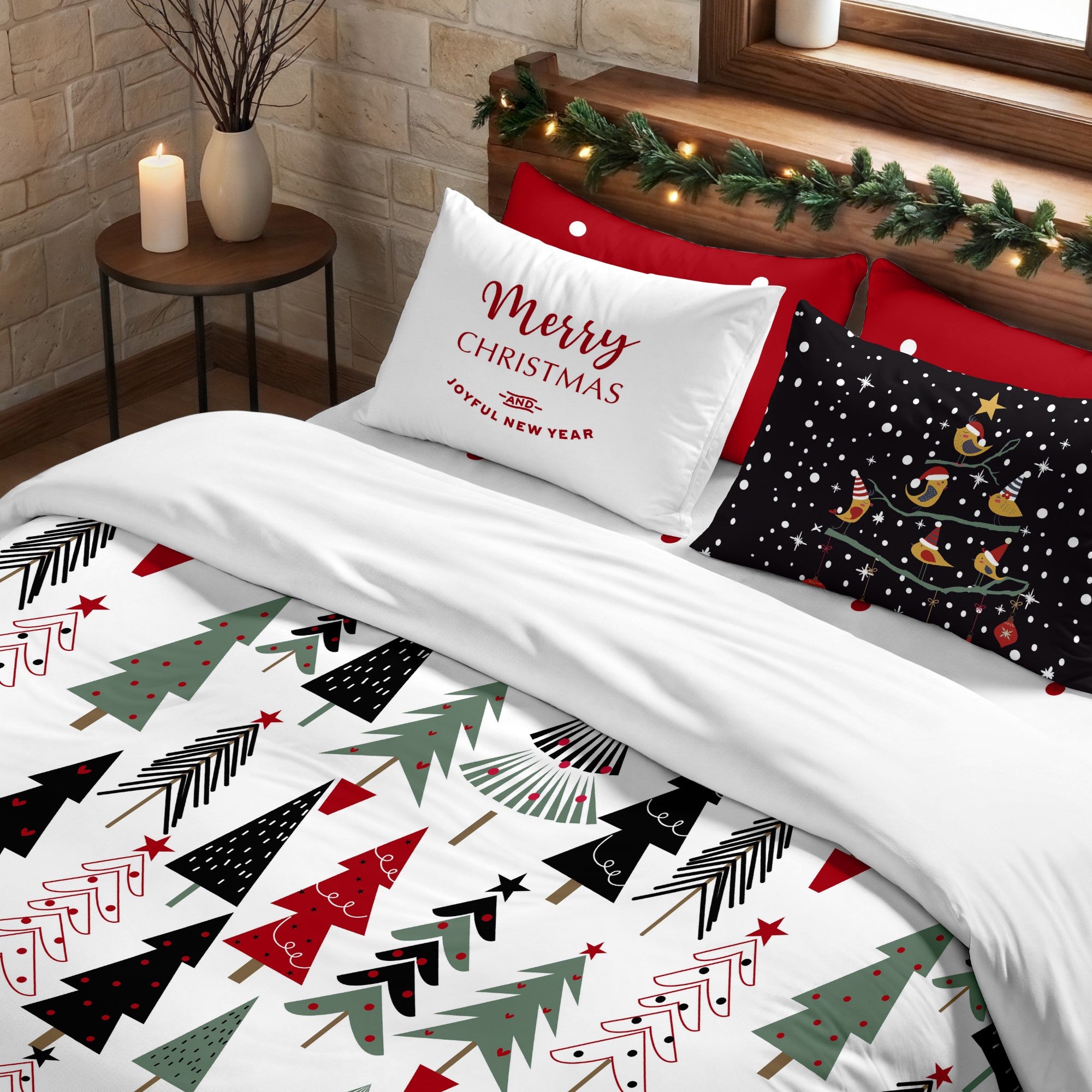 Duvet cover with clicks 100% cotton Lapland 50