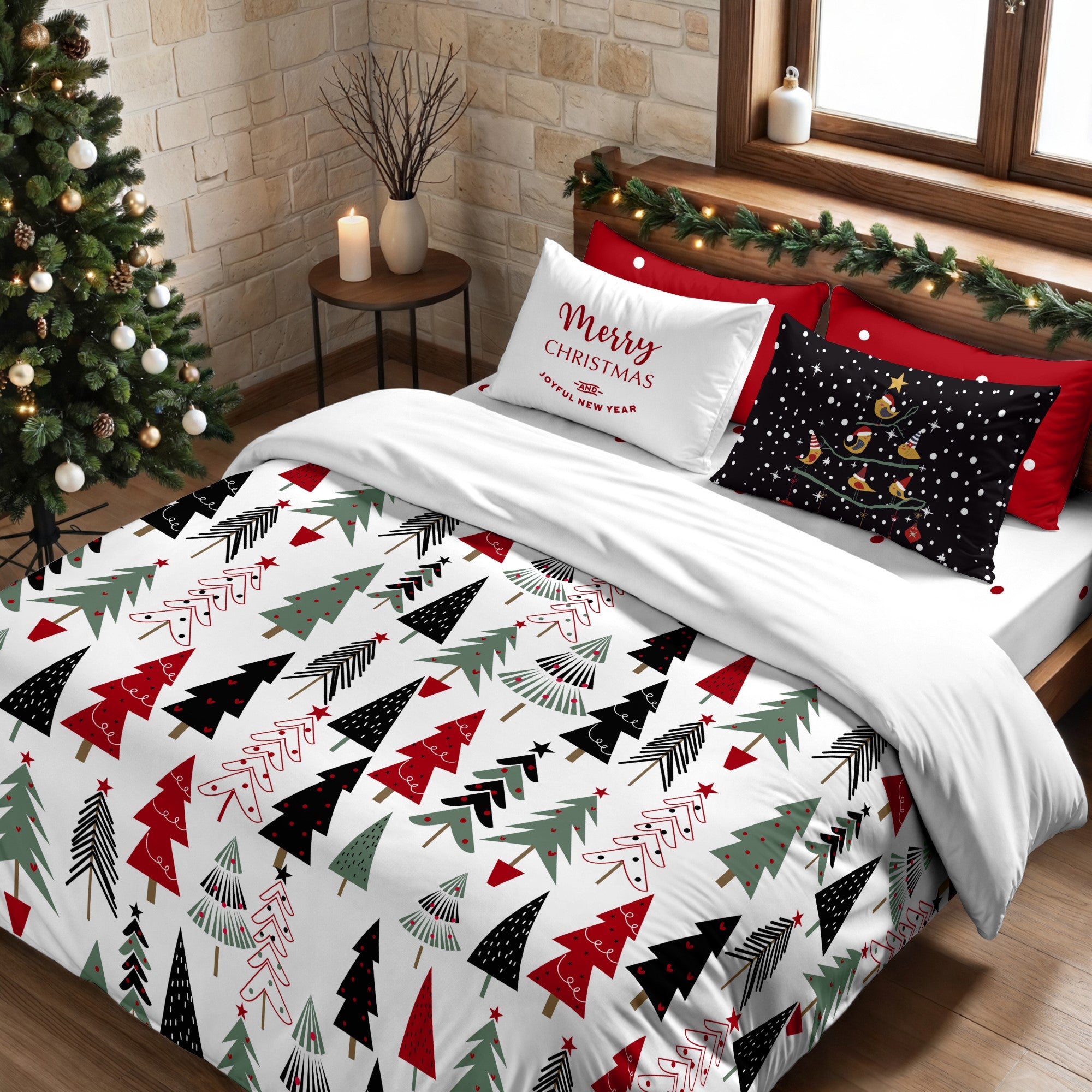 Duvet cover with clicks 100% cotton Lapland 50