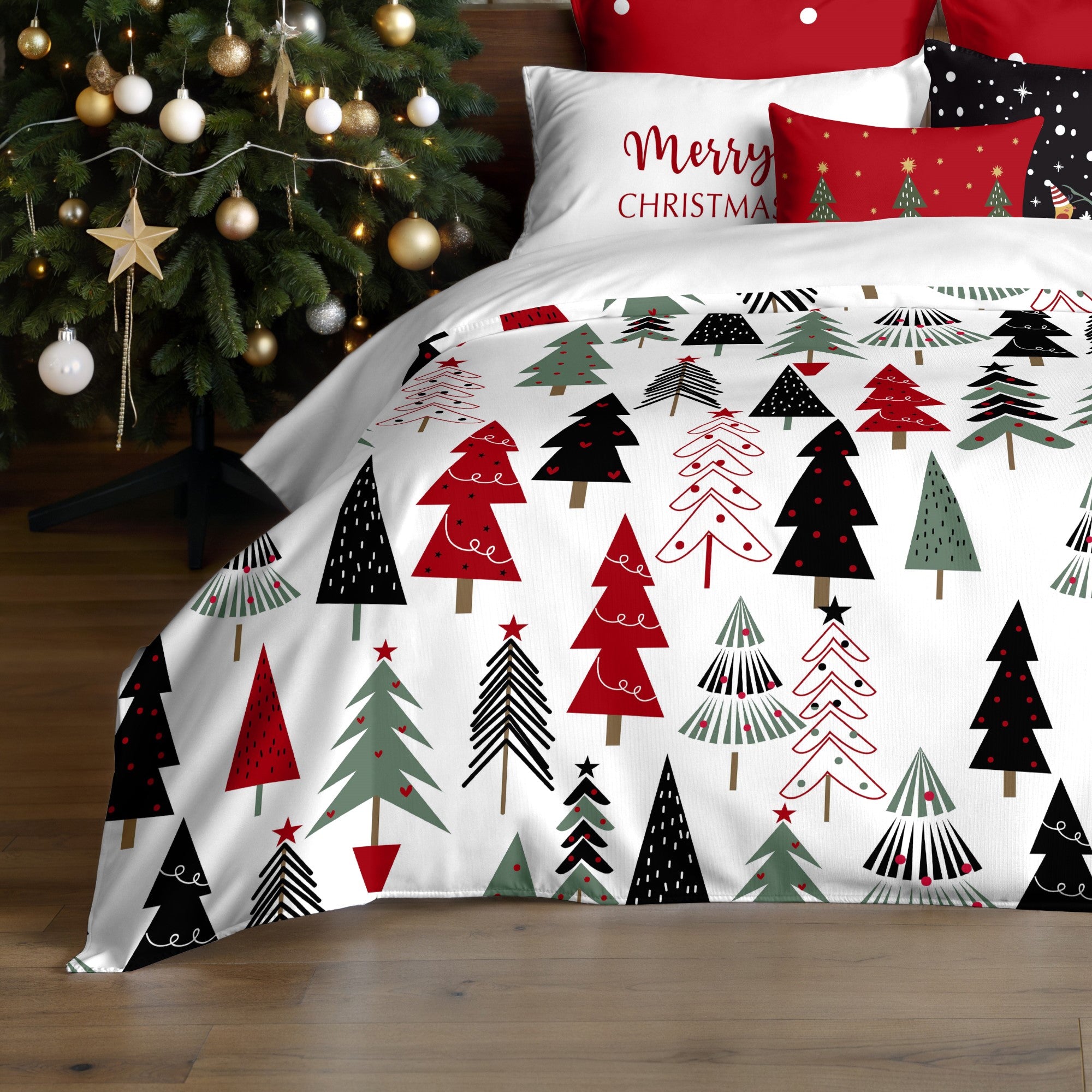 Duvet cover with clicks 100% cotton Lapland 50