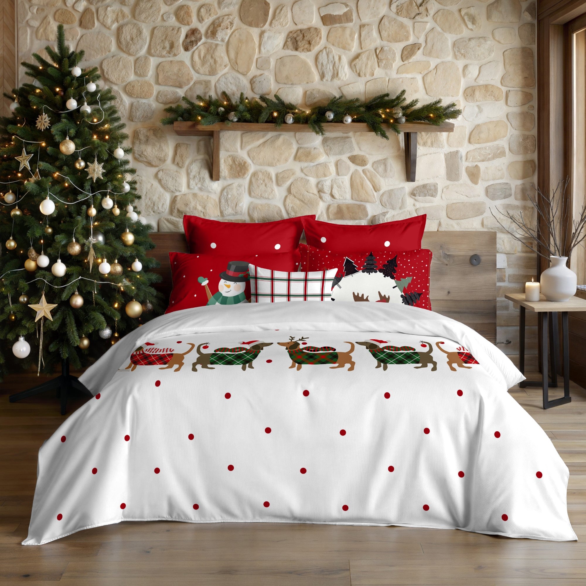 Duvet cover with clicks 100% cotton Lapland 51