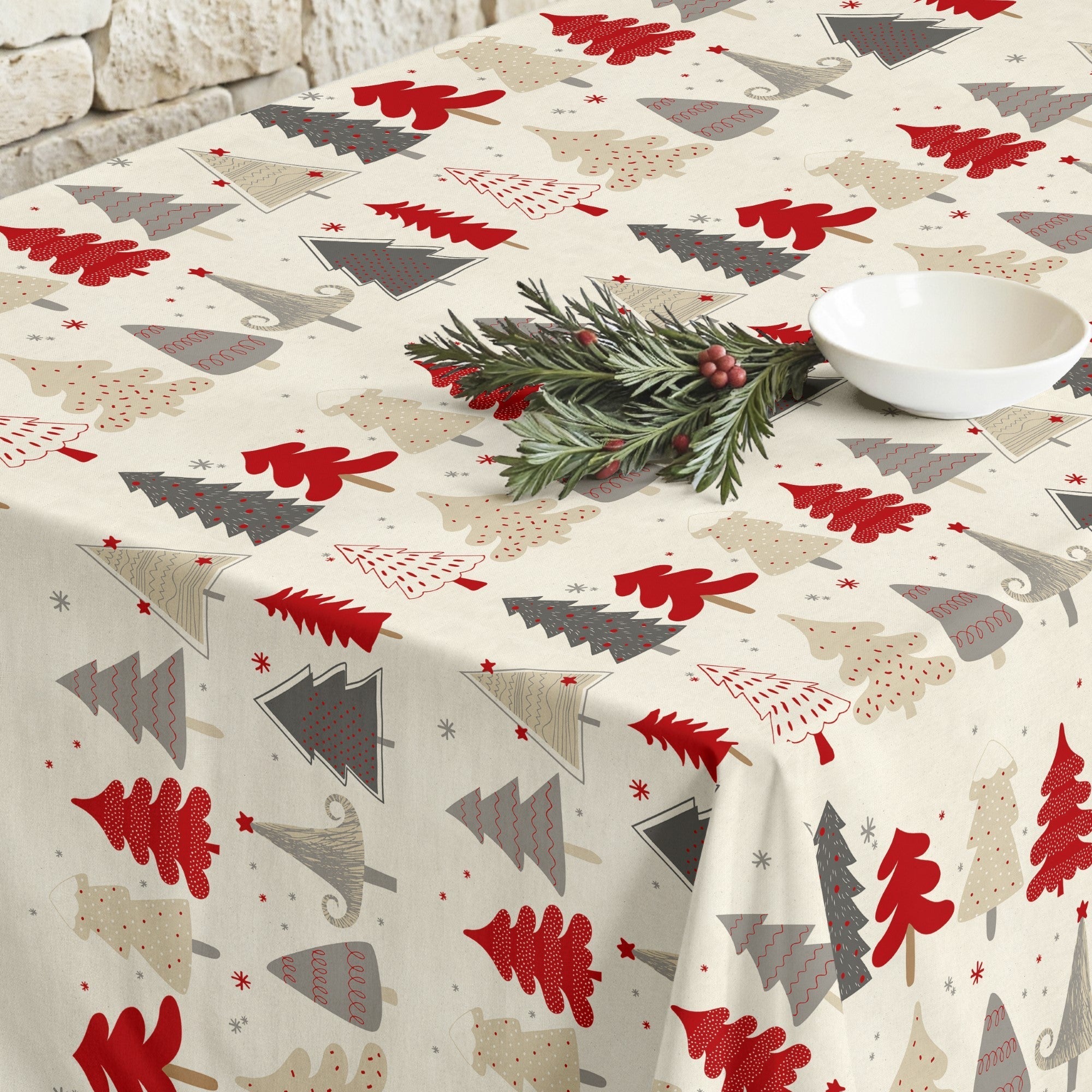 Mantel antimanchas Christmas Laponia 52-100