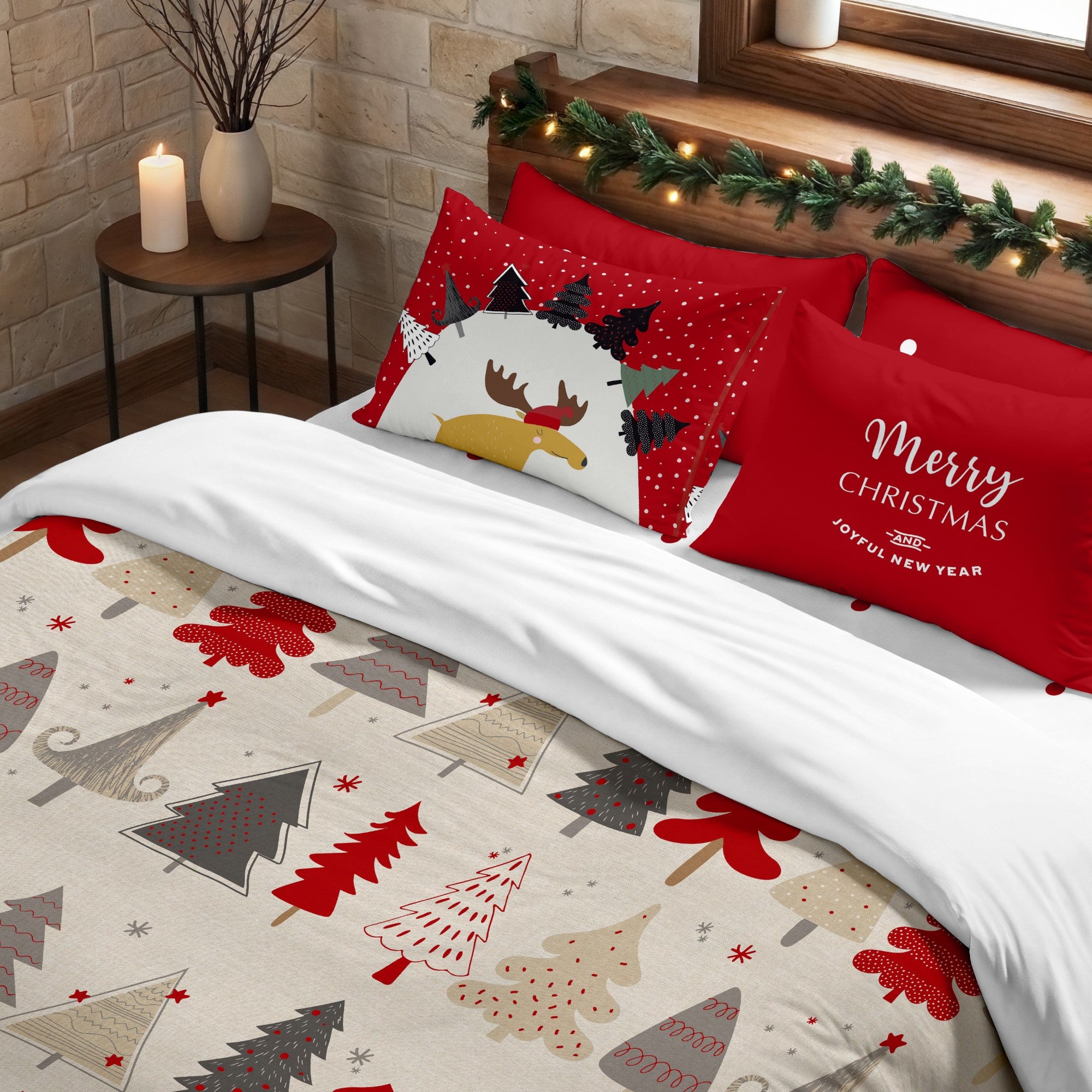 Duvet cover with clicks 100% cotton Lapland 52