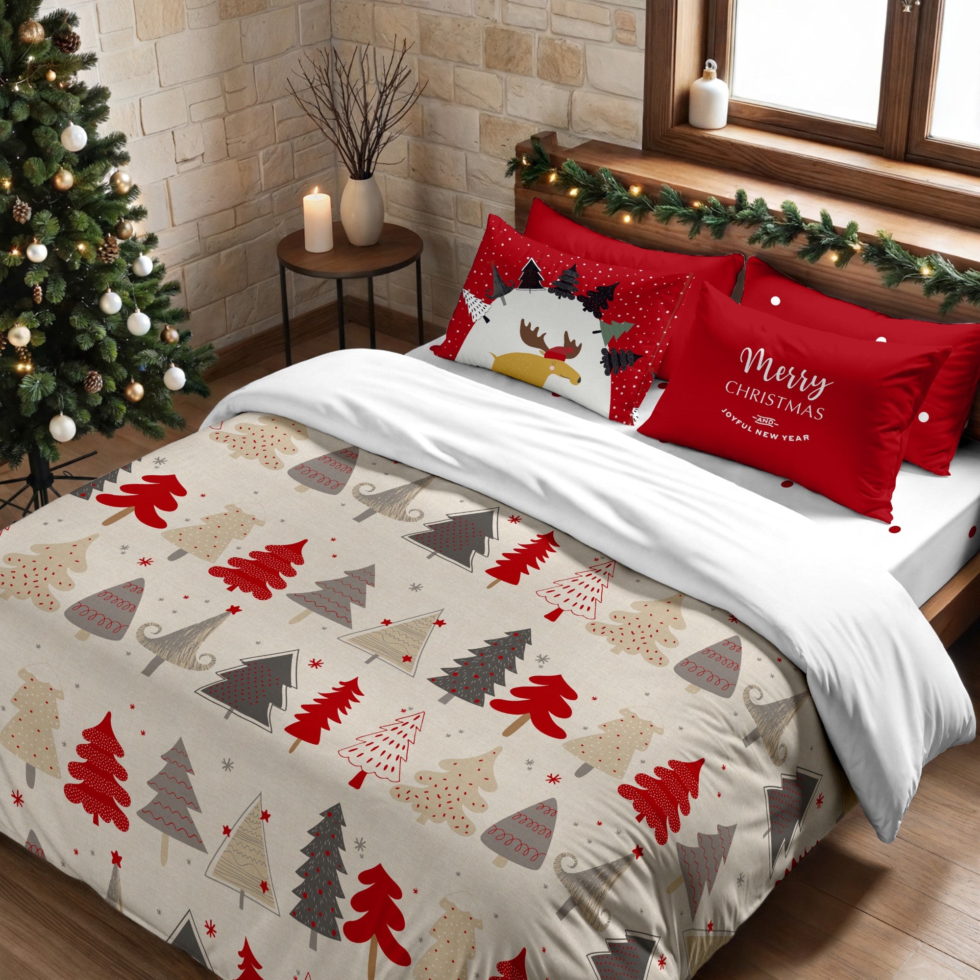 Duvet cover with clicks 100% cotton Lapland 52