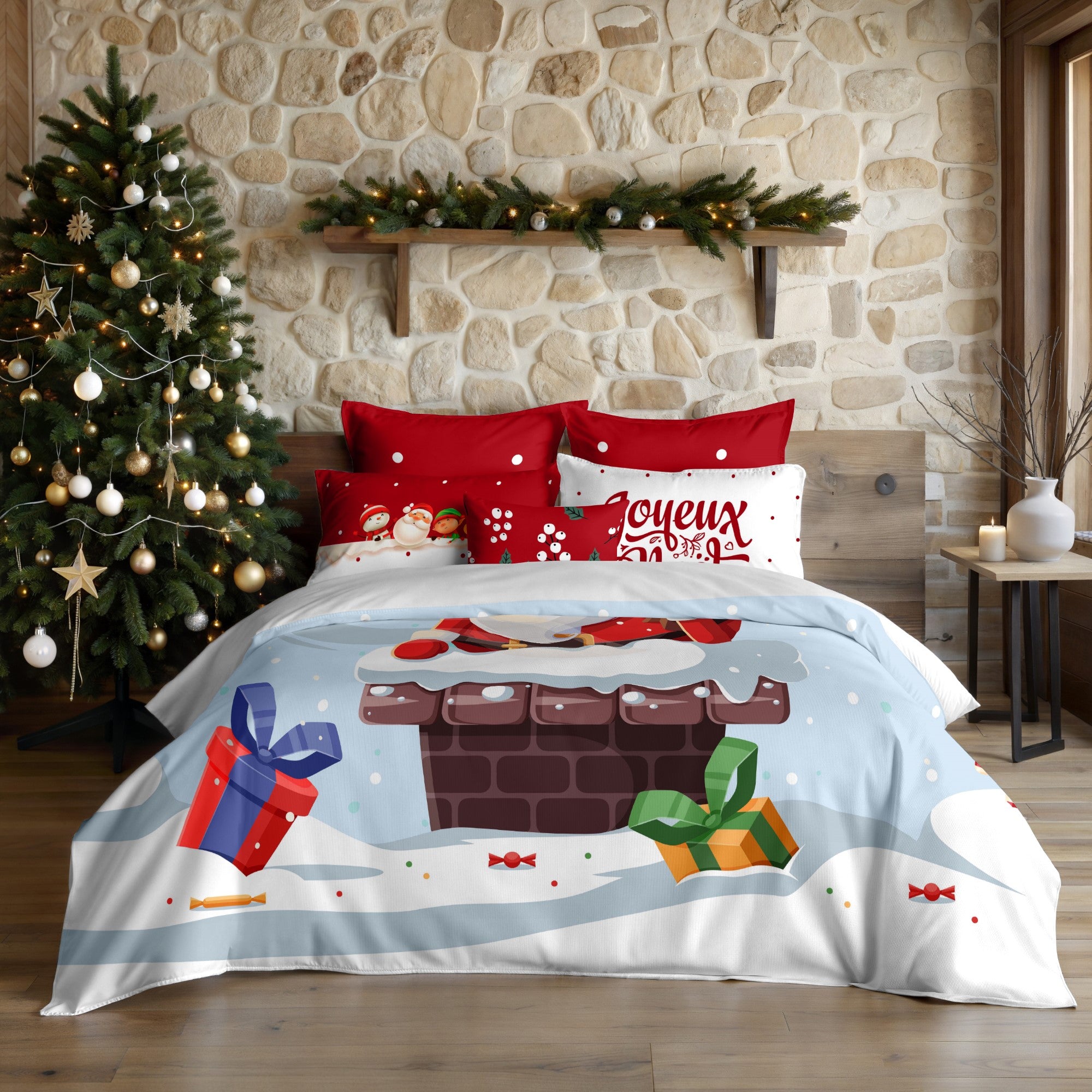 Duvet cover with clicks 100% cotton Lapland 53