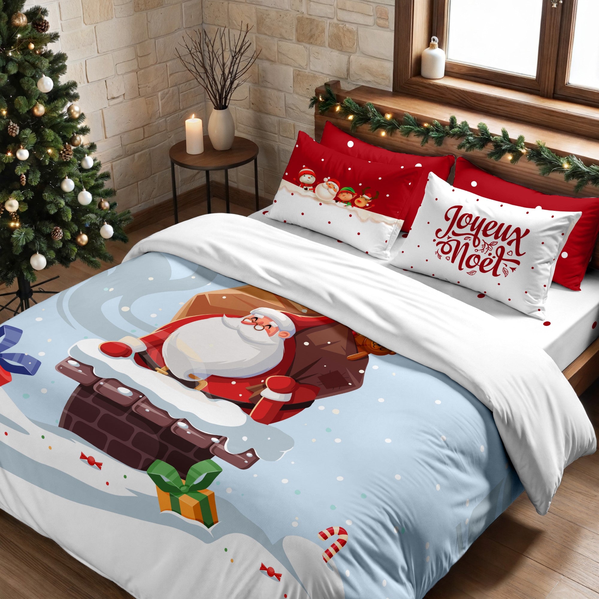 Duvet cover with clicks 100% cotton Lapland 53