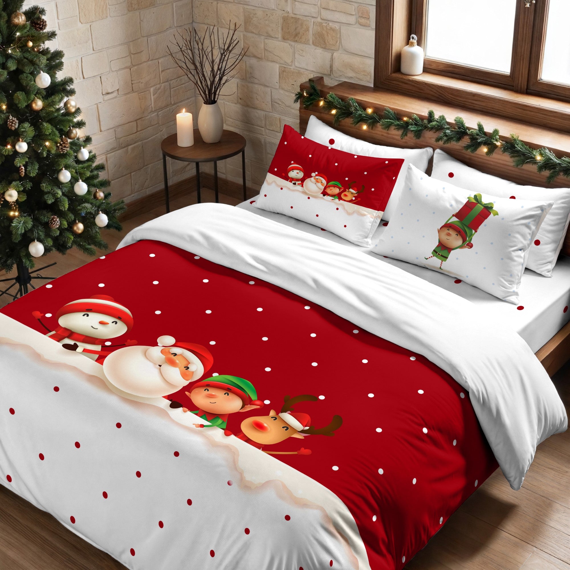 Duvet cover with clicks 100% cotton Lapland 54
