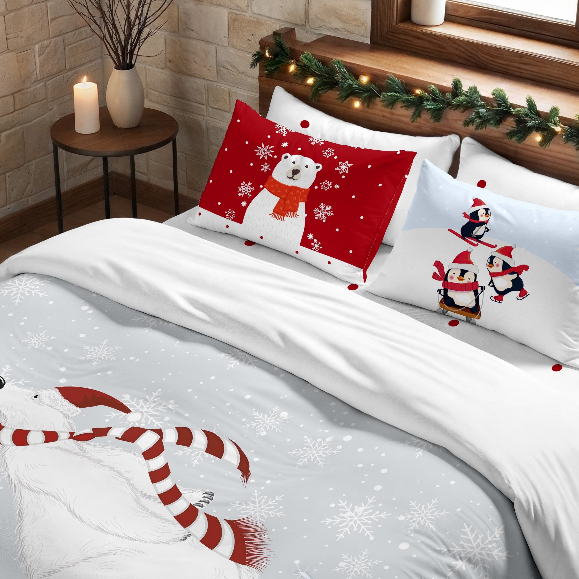 Duvet cover with clicks 100% cotton Lapland 55