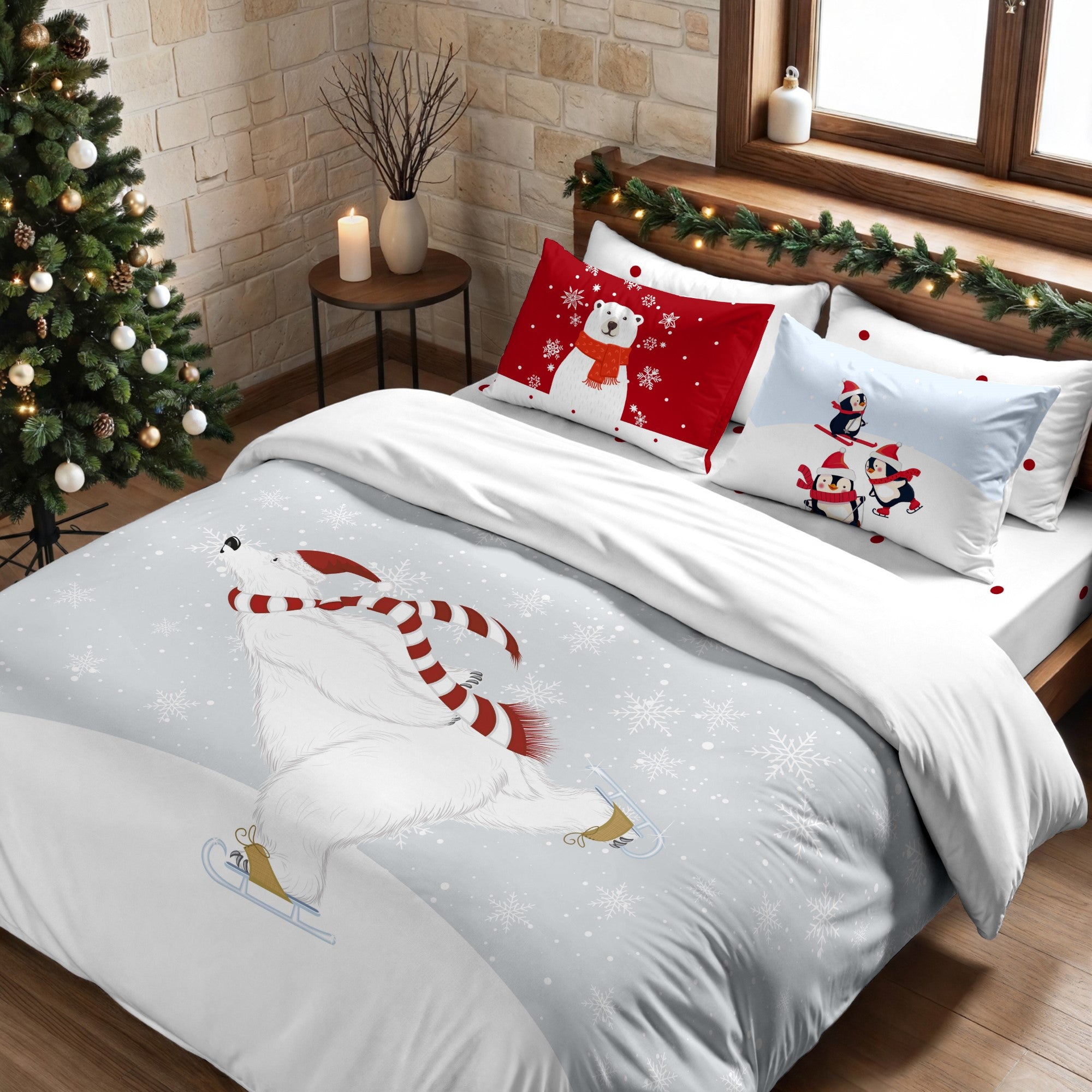 Duvet cover with clicks 100% cotton Lapland 55