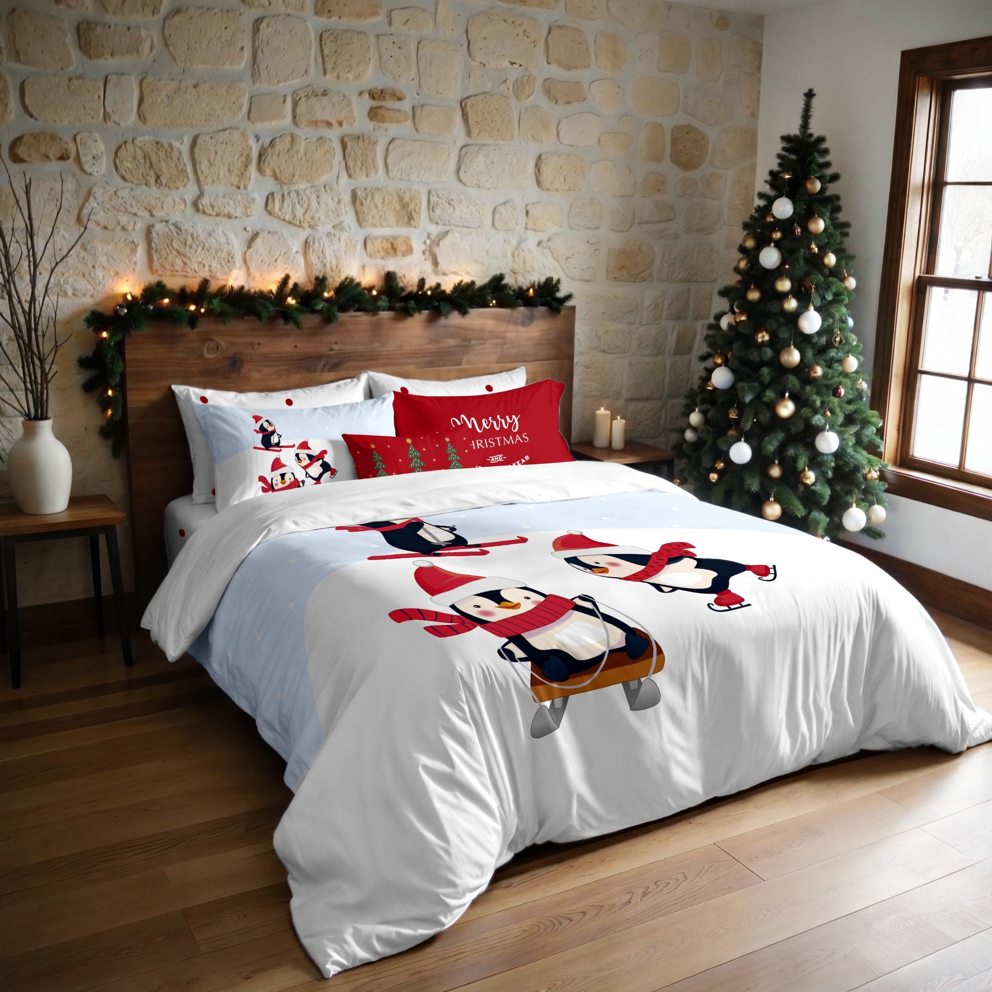 Duvet cover with clicks 100% cotton Lapland 56