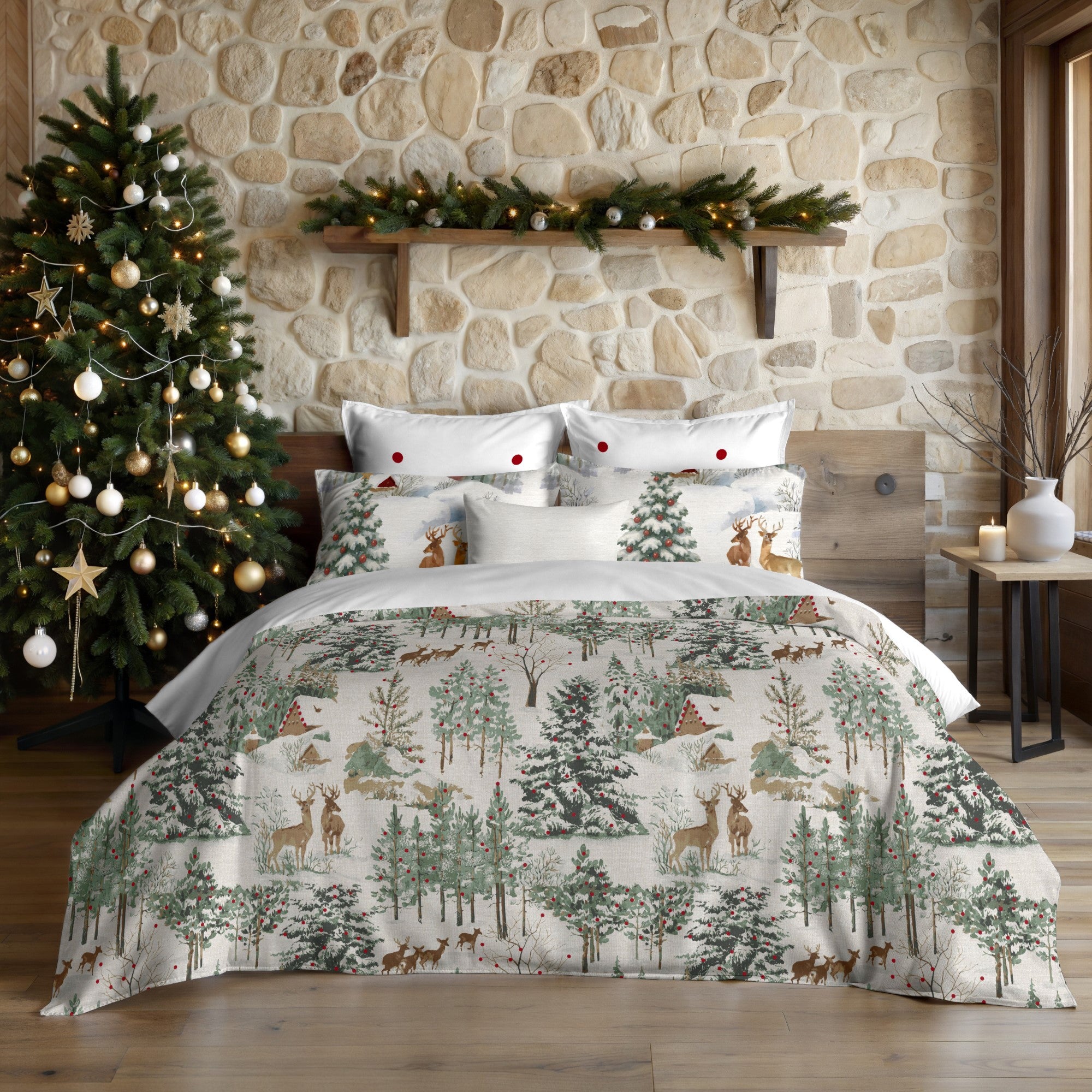 Duvet cover with clicks 100% cotton Lapland 57