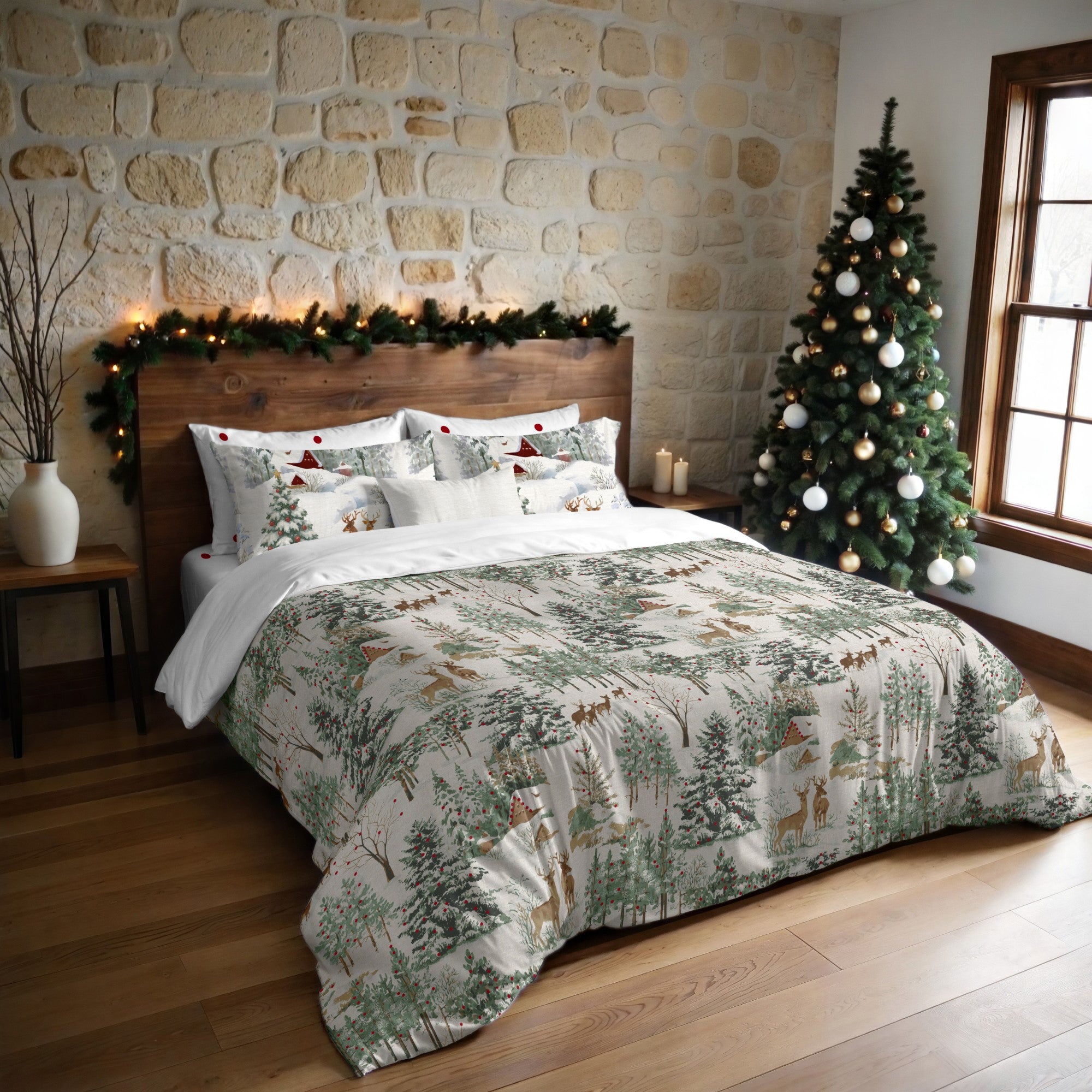 Duvet cover with clicks 100% cotton Lapland 57