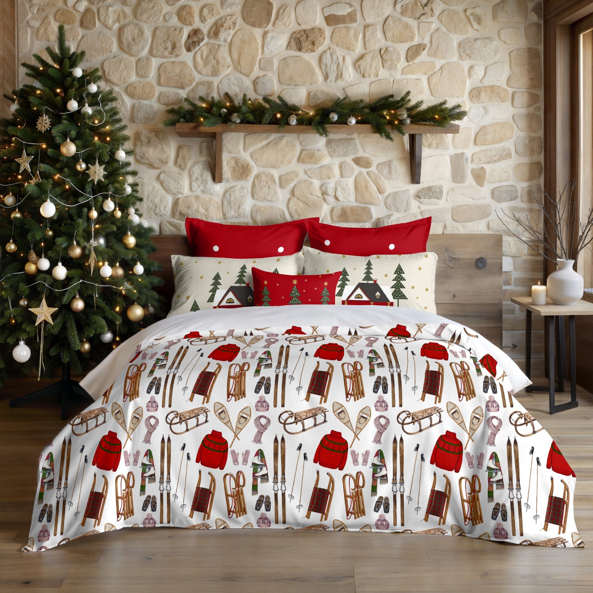 Duvet cover with clicks 100% cotton Lapland 59