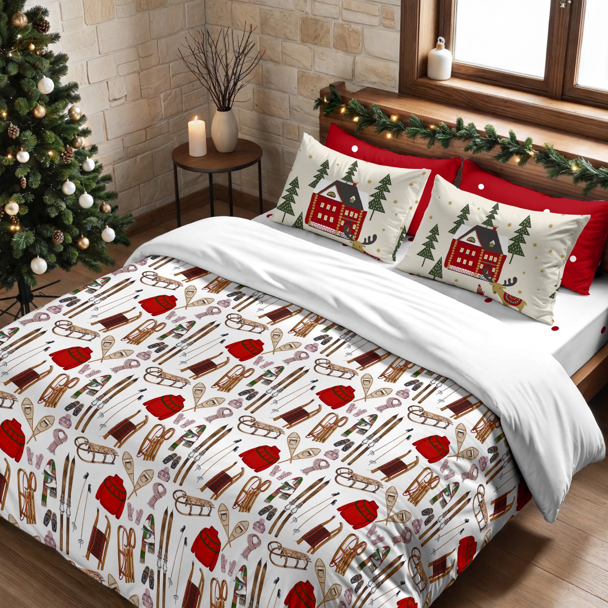 Duvet cover with clicks 100% cotton Lapland 59