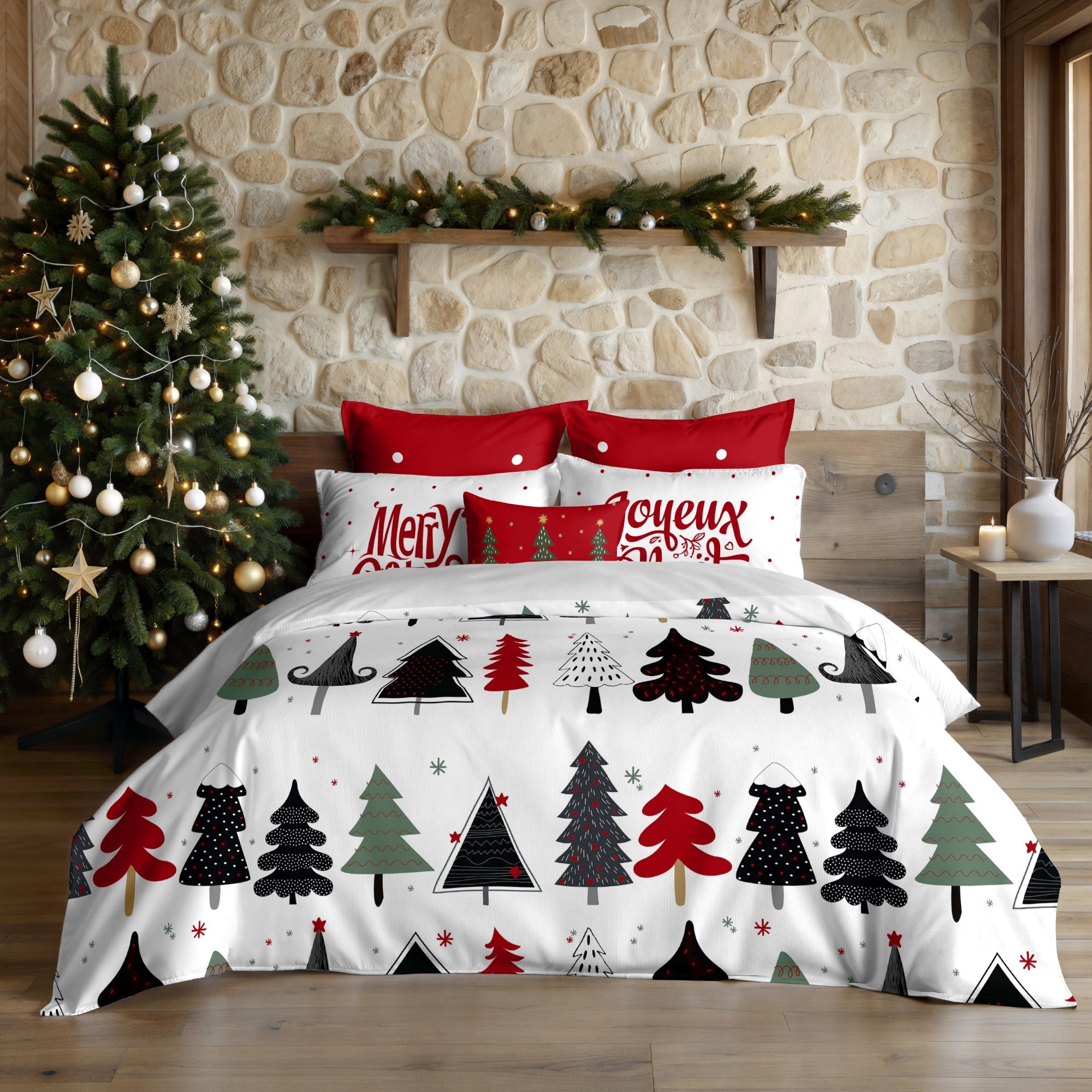 Duvet cover with clicks 100% cotton Lapland 5
