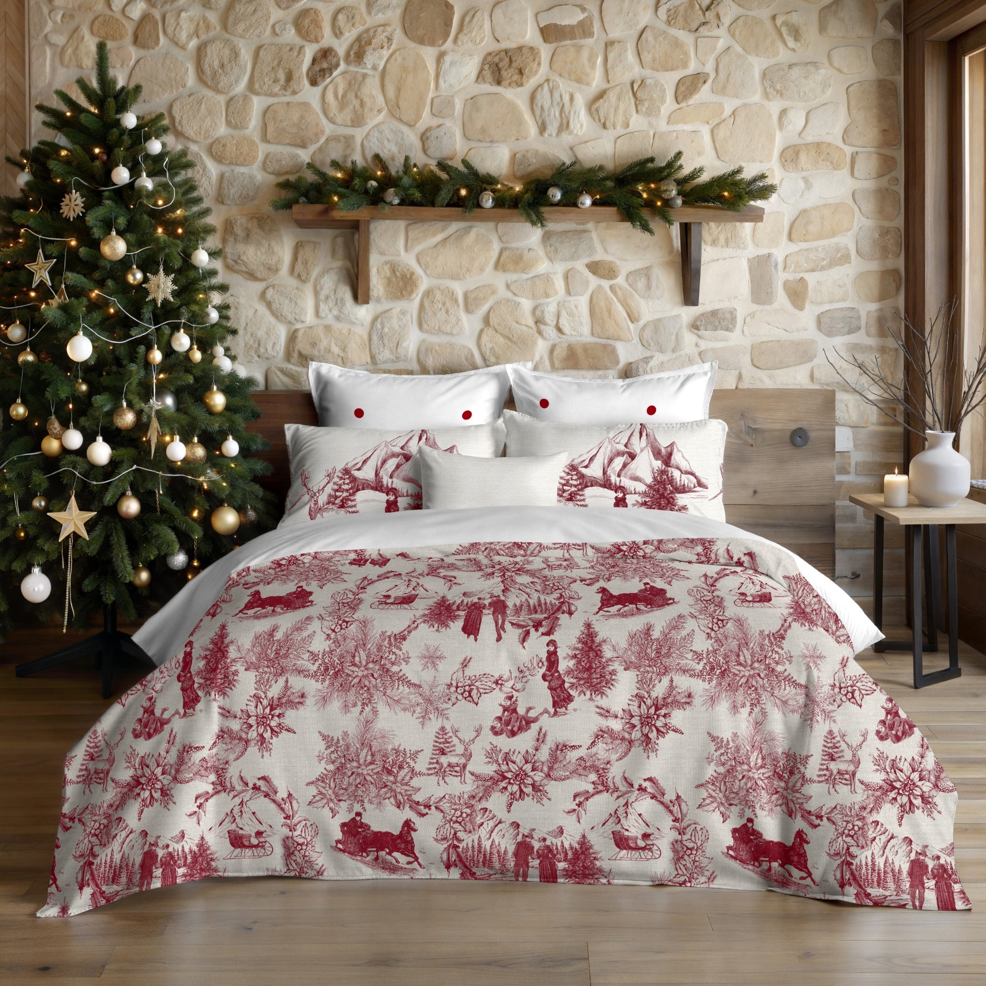 Duvet cover with clicks 100% cotton Lapland 60
