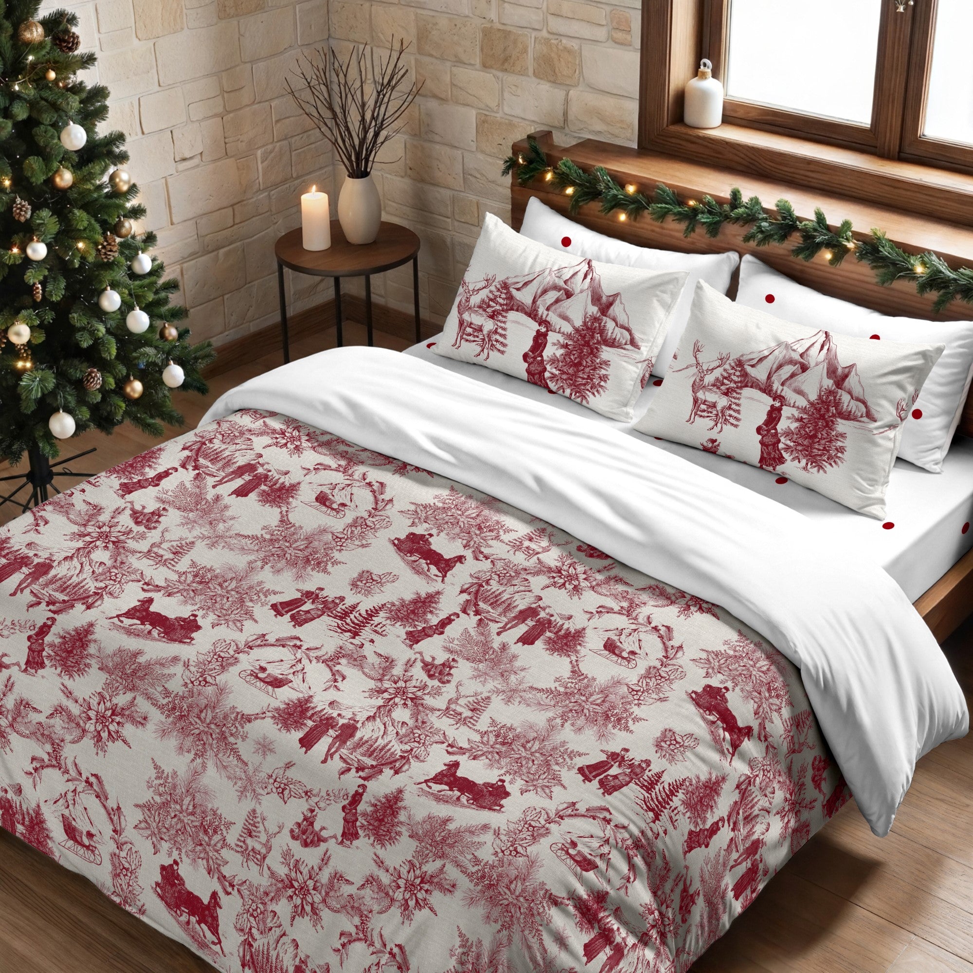 Duvet cover with clicks 100% cotton Lapland 60