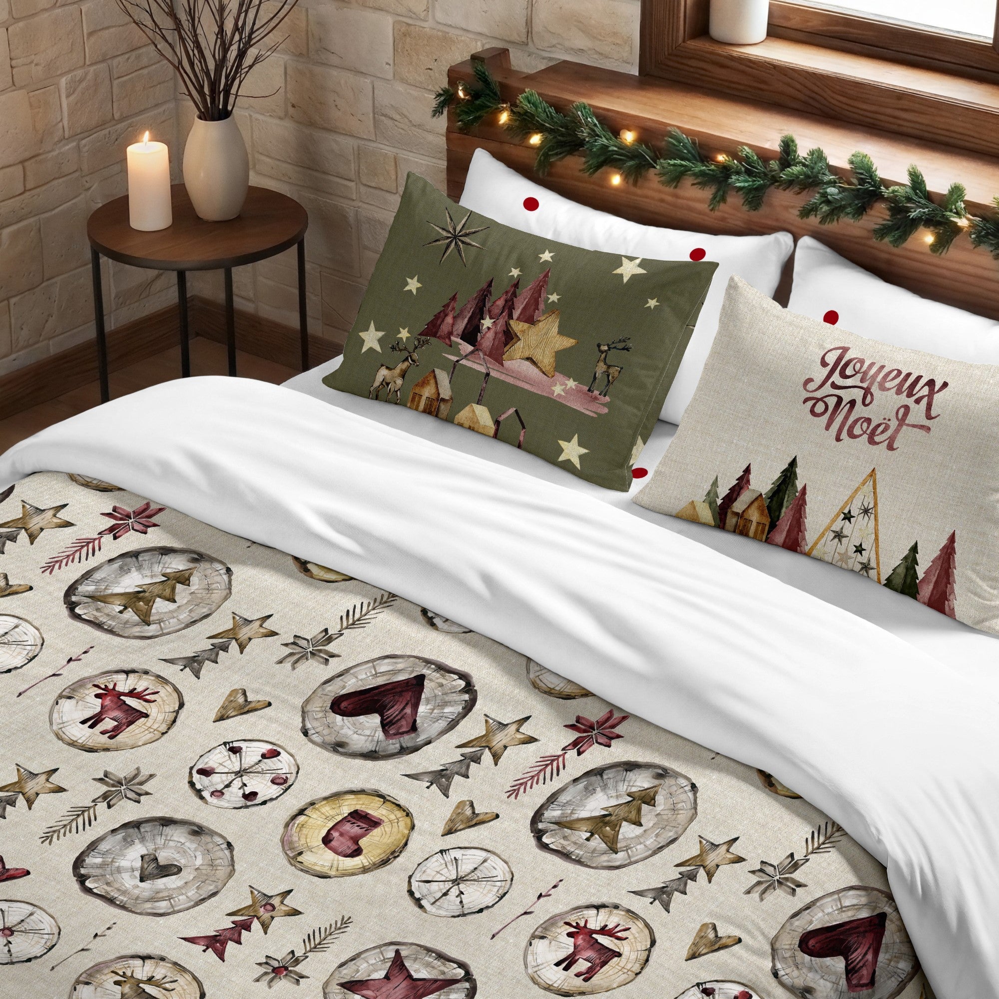Duvet cover with clicks 100% cotton Lapland 61