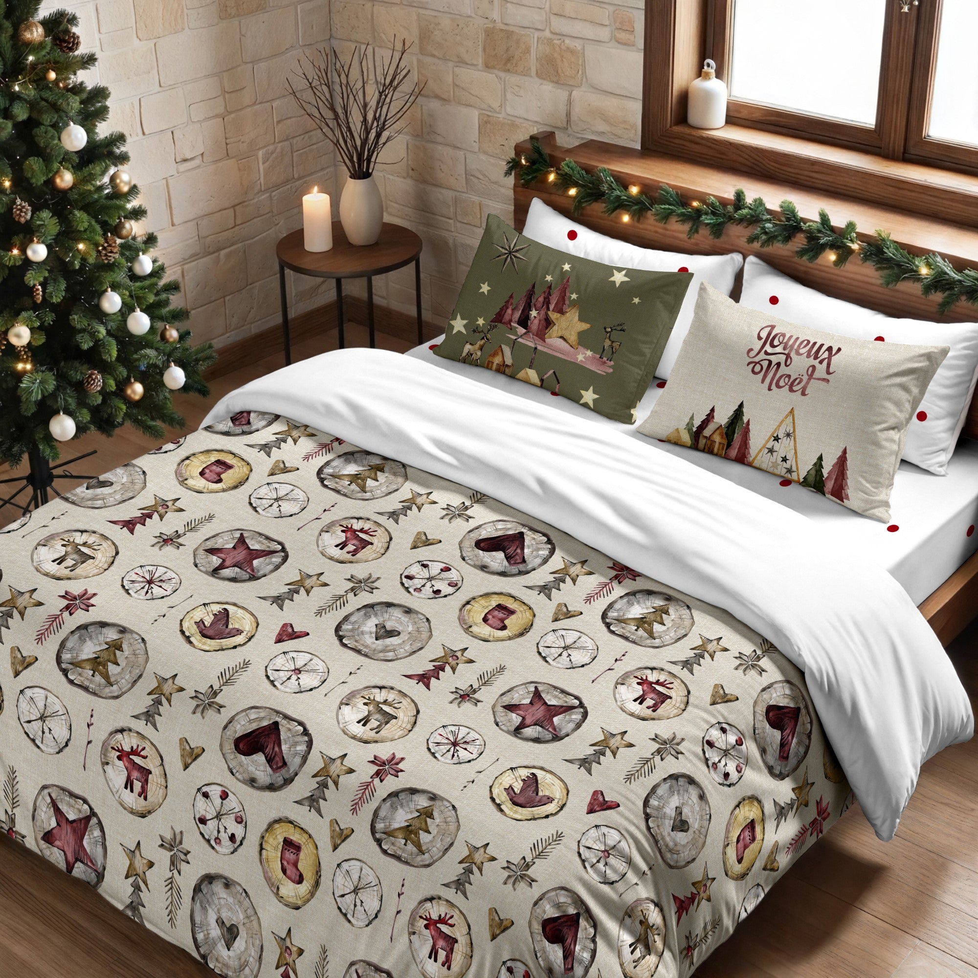 Duvet cover with clicks 100% cotton Lapland 61