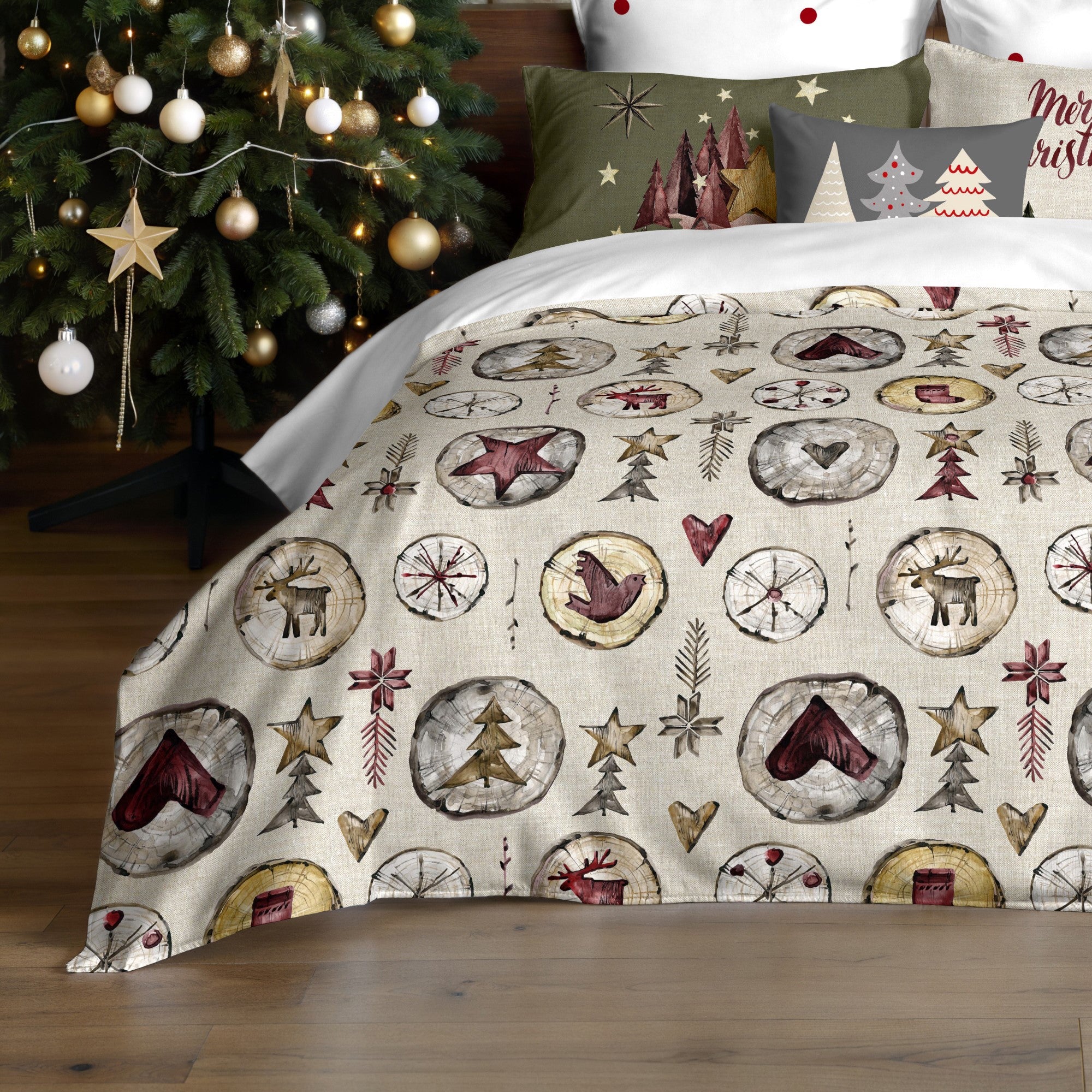 Duvet cover with clicks 100% cotton Lapland 61