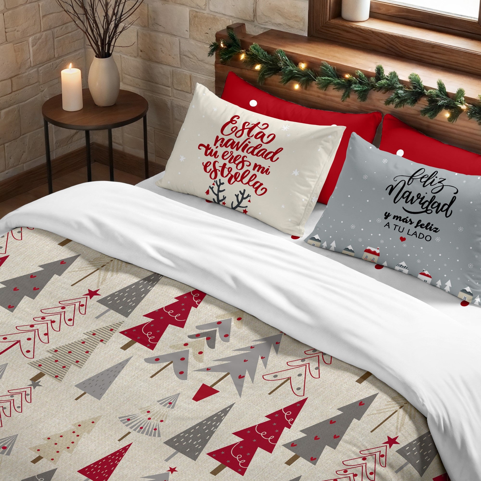 Duvet cover with clicks 100% cotton Lapland 6