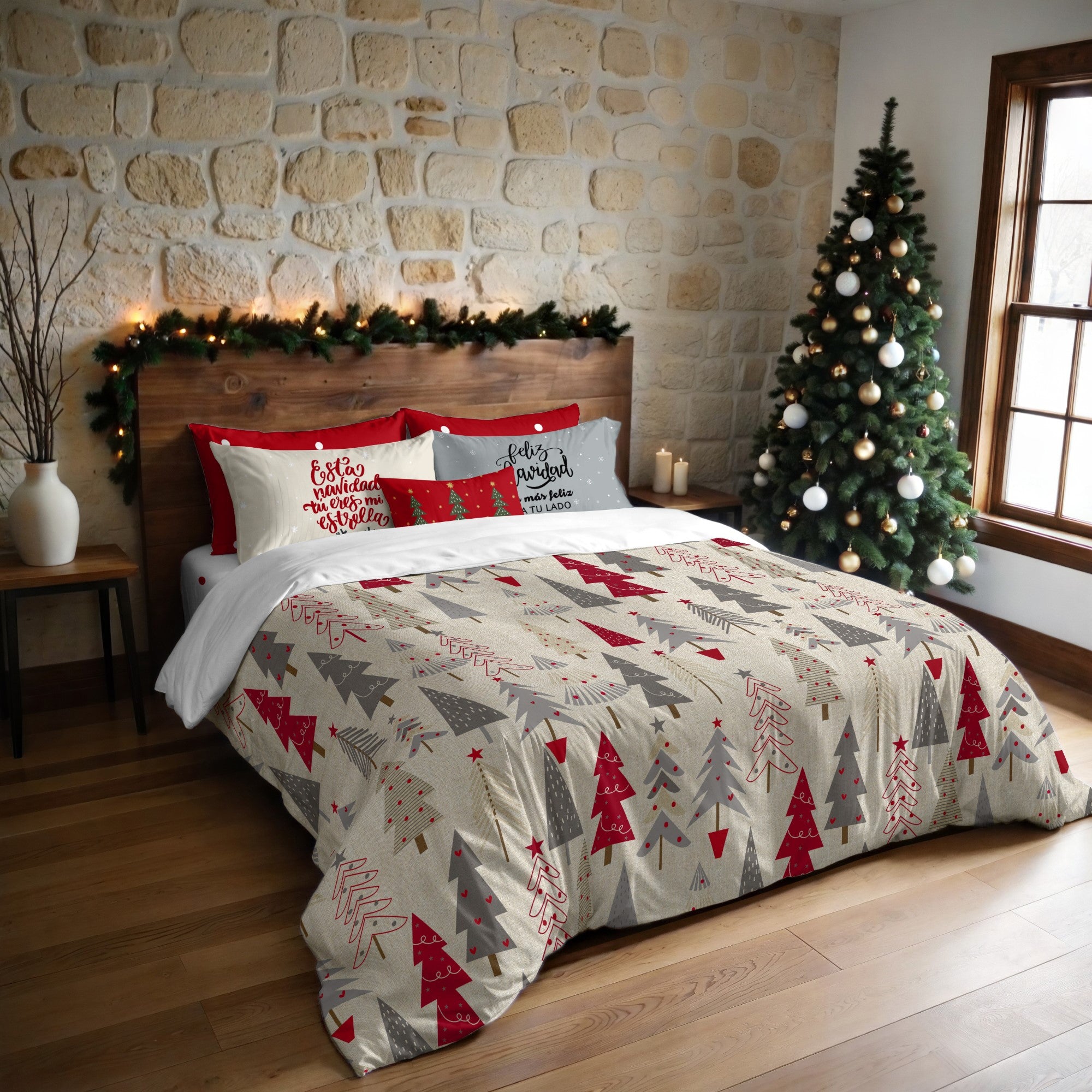 Duvet cover with clicks 100% cotton Lapland 6