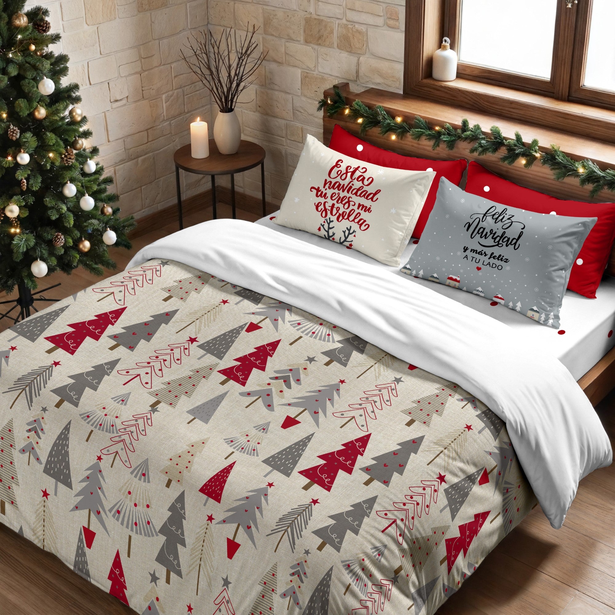 Duvet cover with clicks 100% cotton Lapland 6
