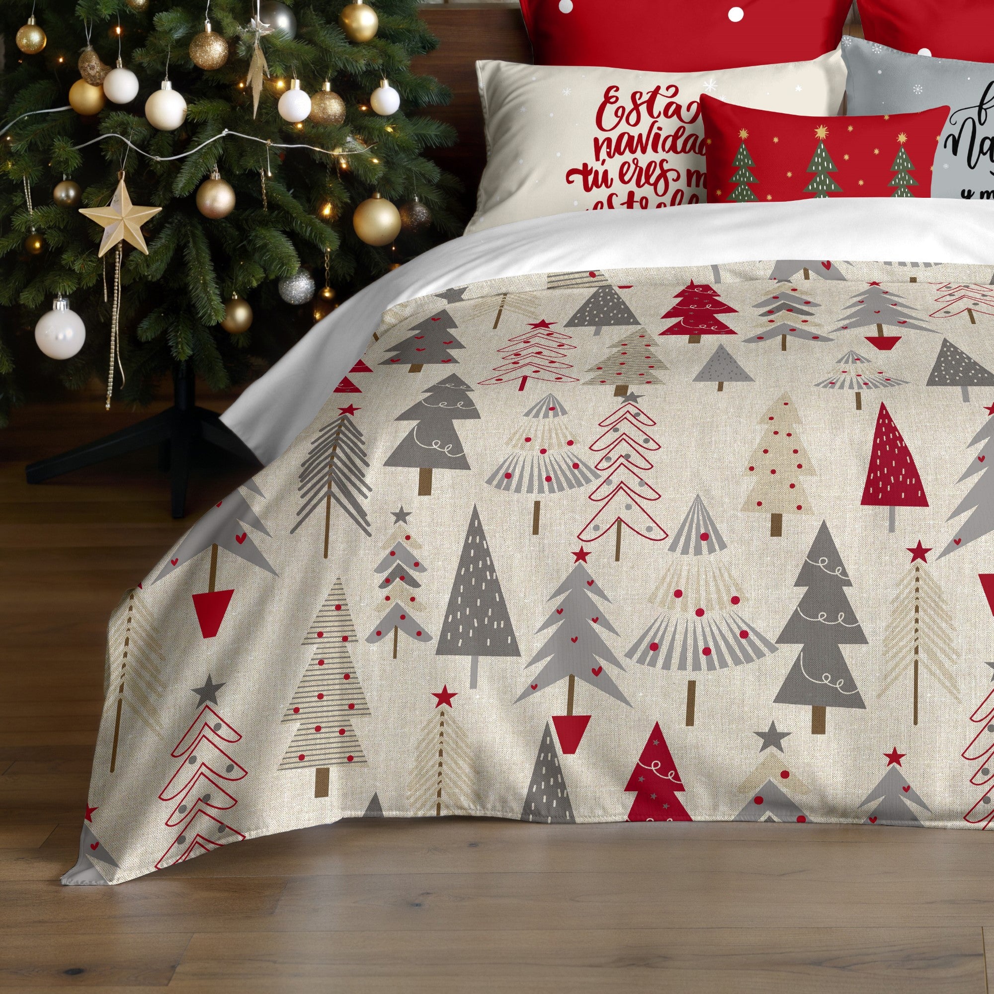 Duvet cover with clicks 100% cotton Lapland 6
