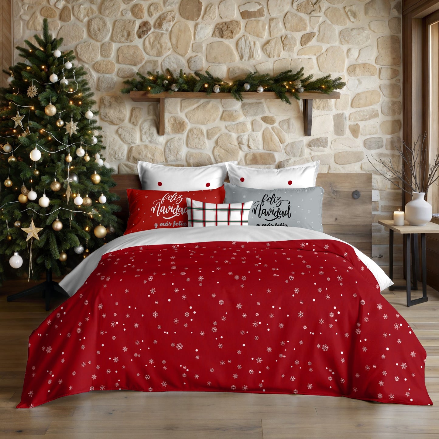 Housse de couette à clics 100% coton Laponia 9