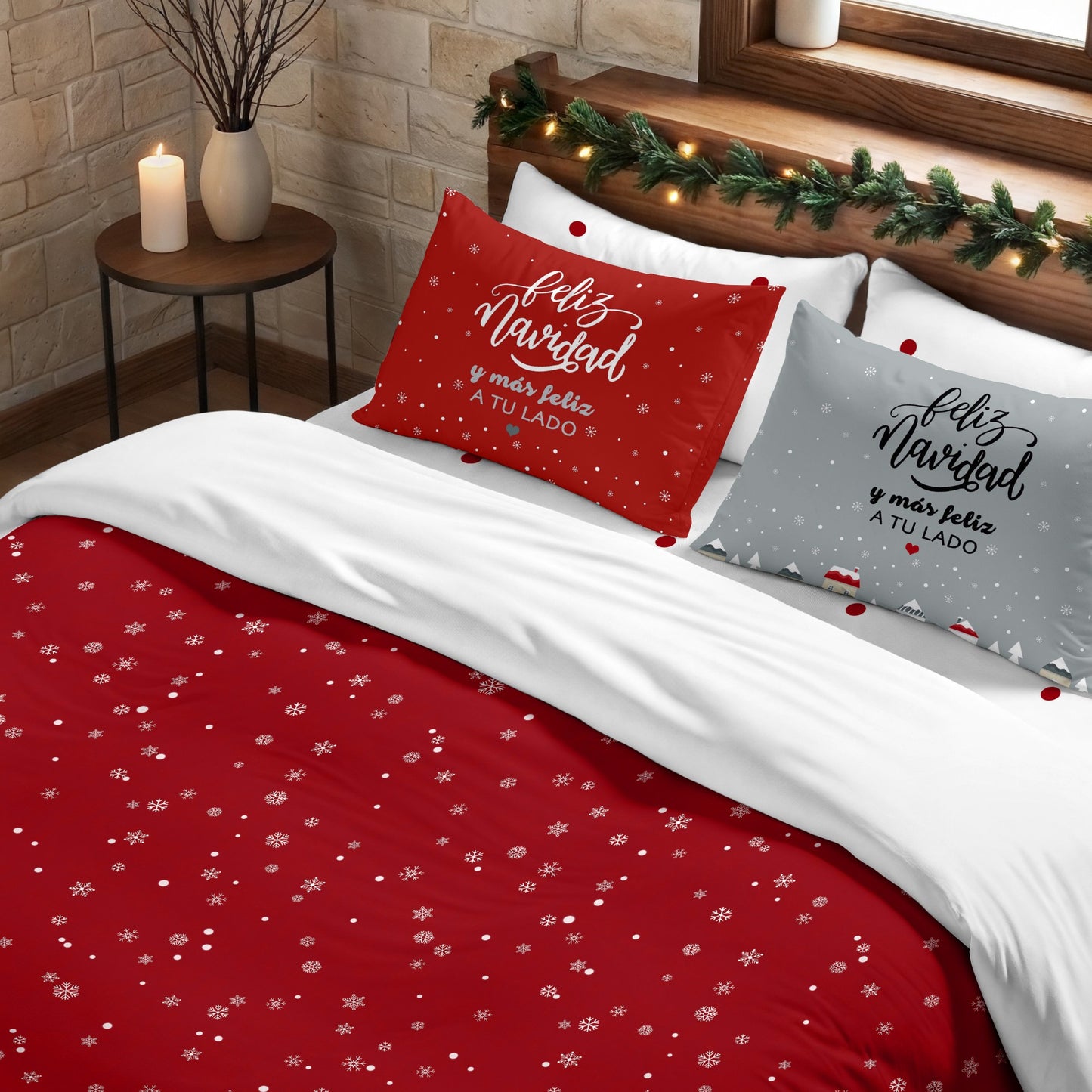 Housse de couette à clics 100% coton Laponia 9
